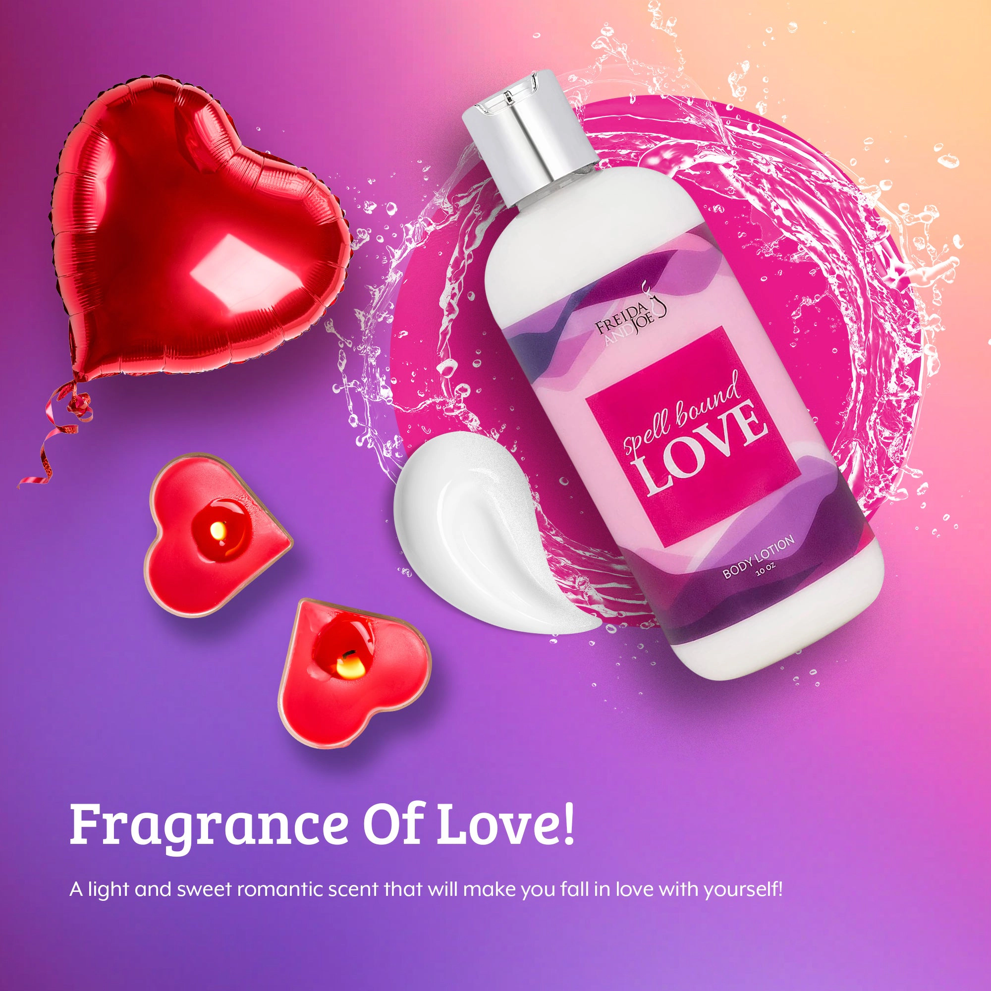 Freida and Joe Spell Bound Love Fragrance Body Lotion in 10oz Bottle