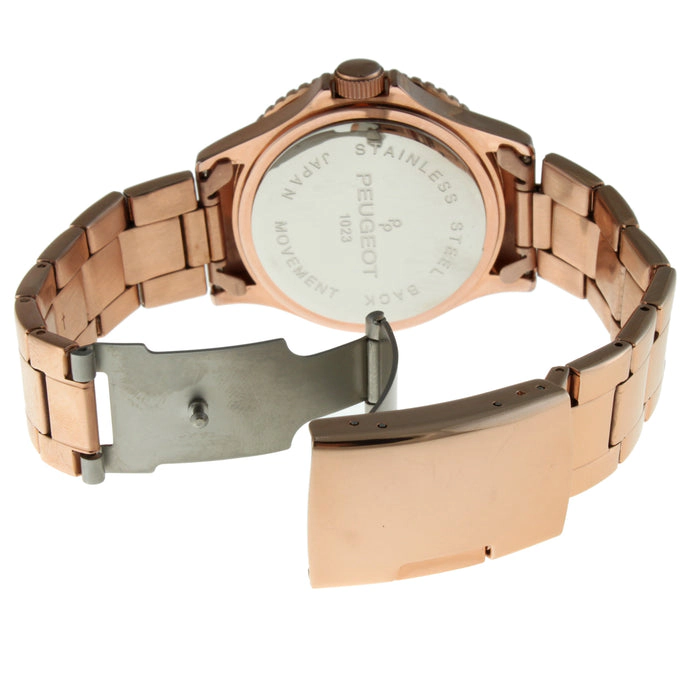 Peugeot Women 36mm Sport Bezel Rose Gold Bracelet Watch