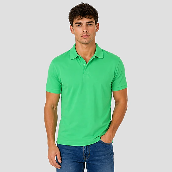 Men's Short Sleeve Solid Stretch Performance Polo Shirt