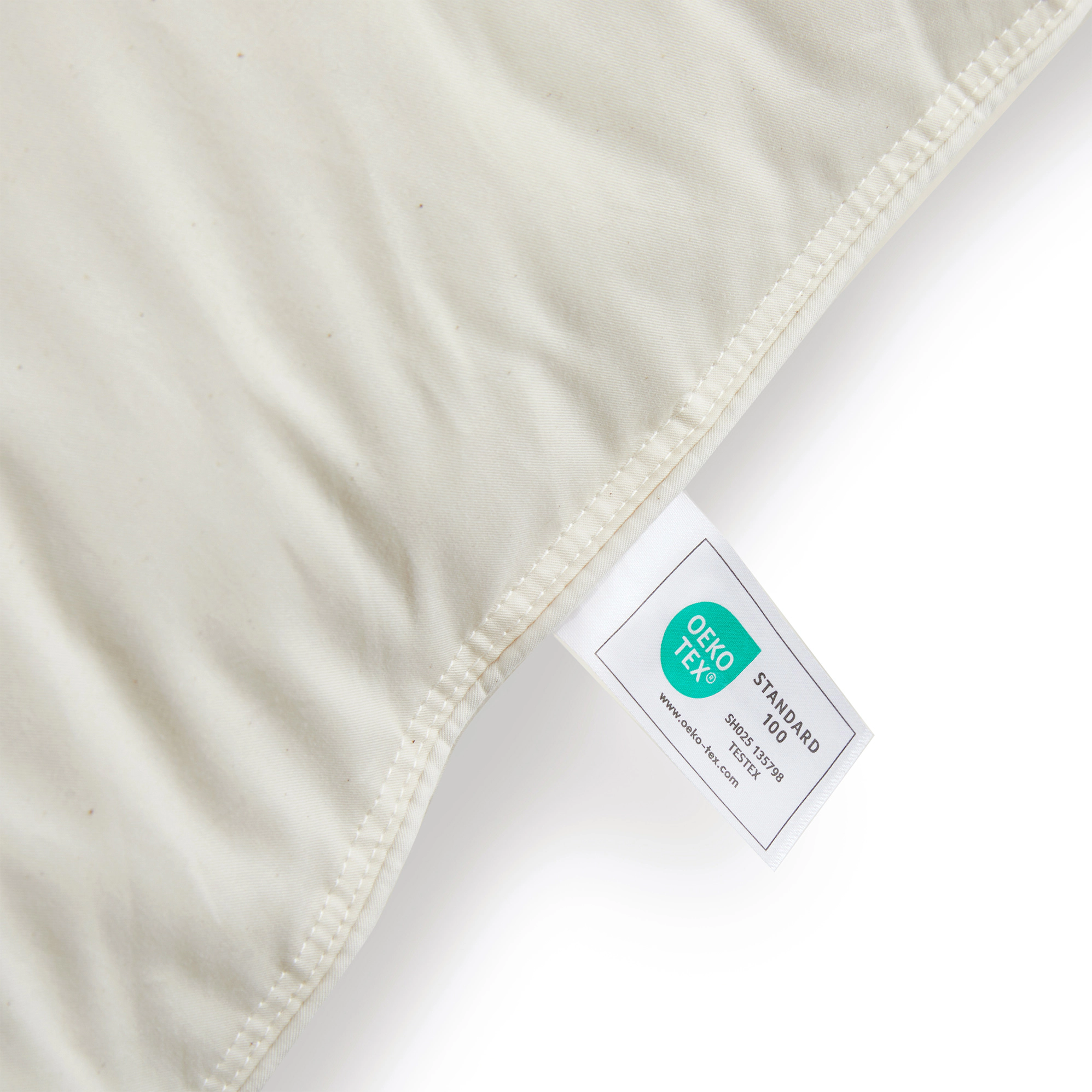 Unikome 300TC Organic Cotton White Down Feather Bed Pillow, pillow-in-a-pillow design, Set of 2 for Luxurious Comfort
