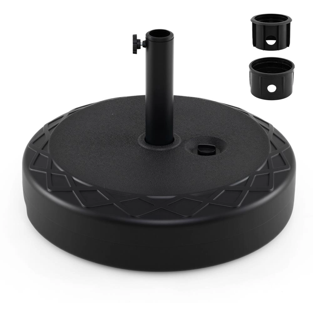 Hivvago Fillable Umbrella Base 90 Lbs Heavy Duty Sand Filled Round Market Umbrella Stand