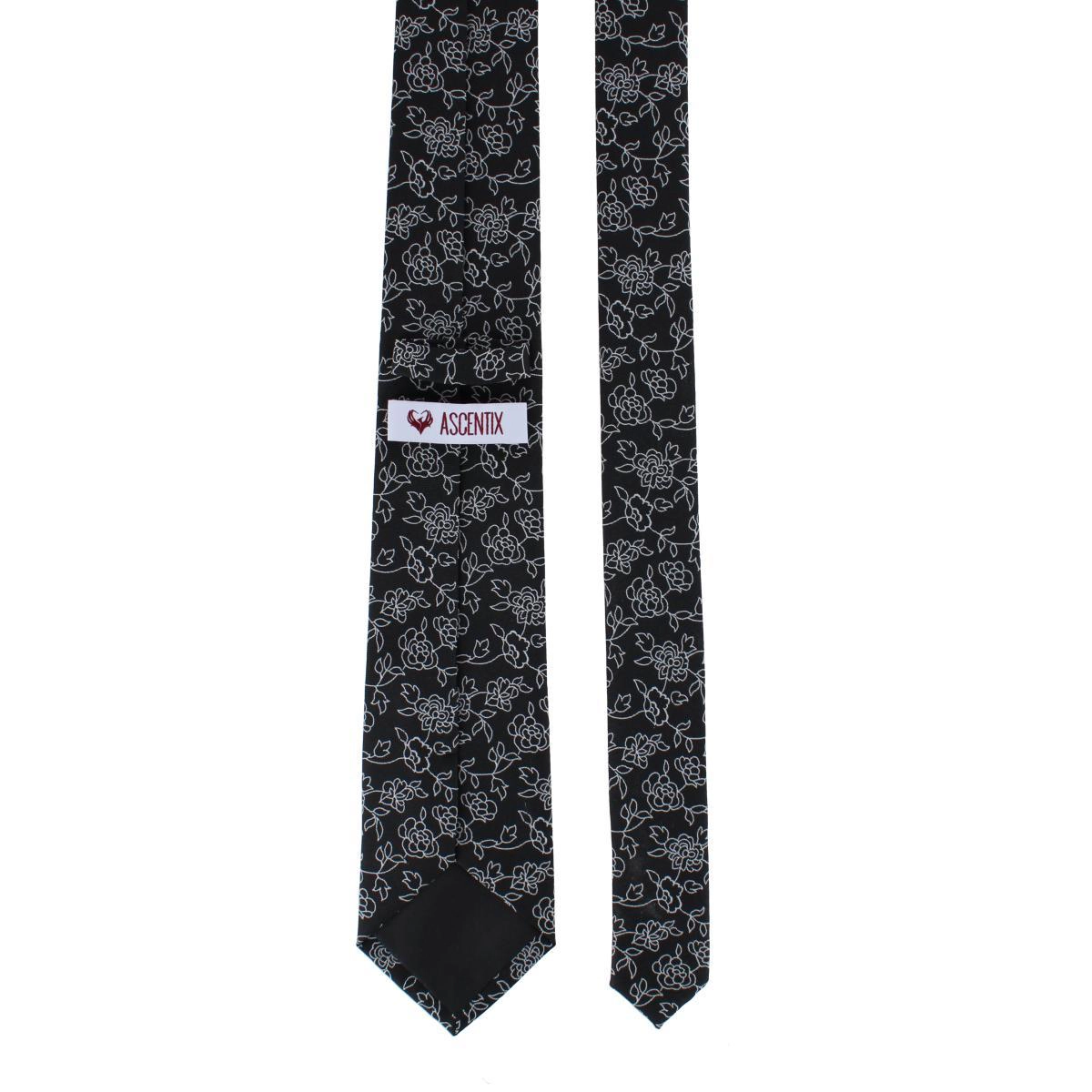 Ascentix Floral Stencil Print Necktie