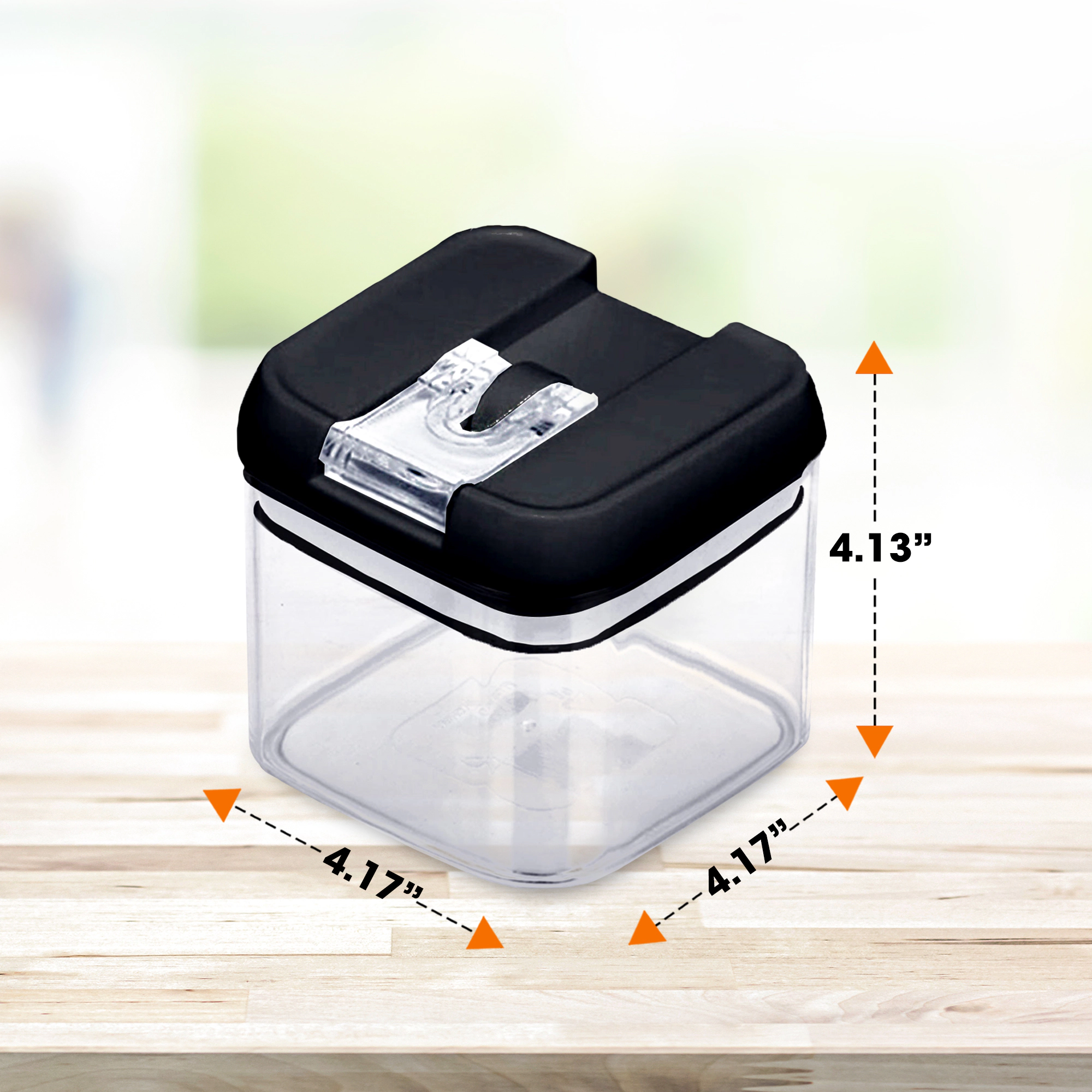 Cheer Collection Stackable Airtight Food Storage Containers with Labels, 12-Pack, Black