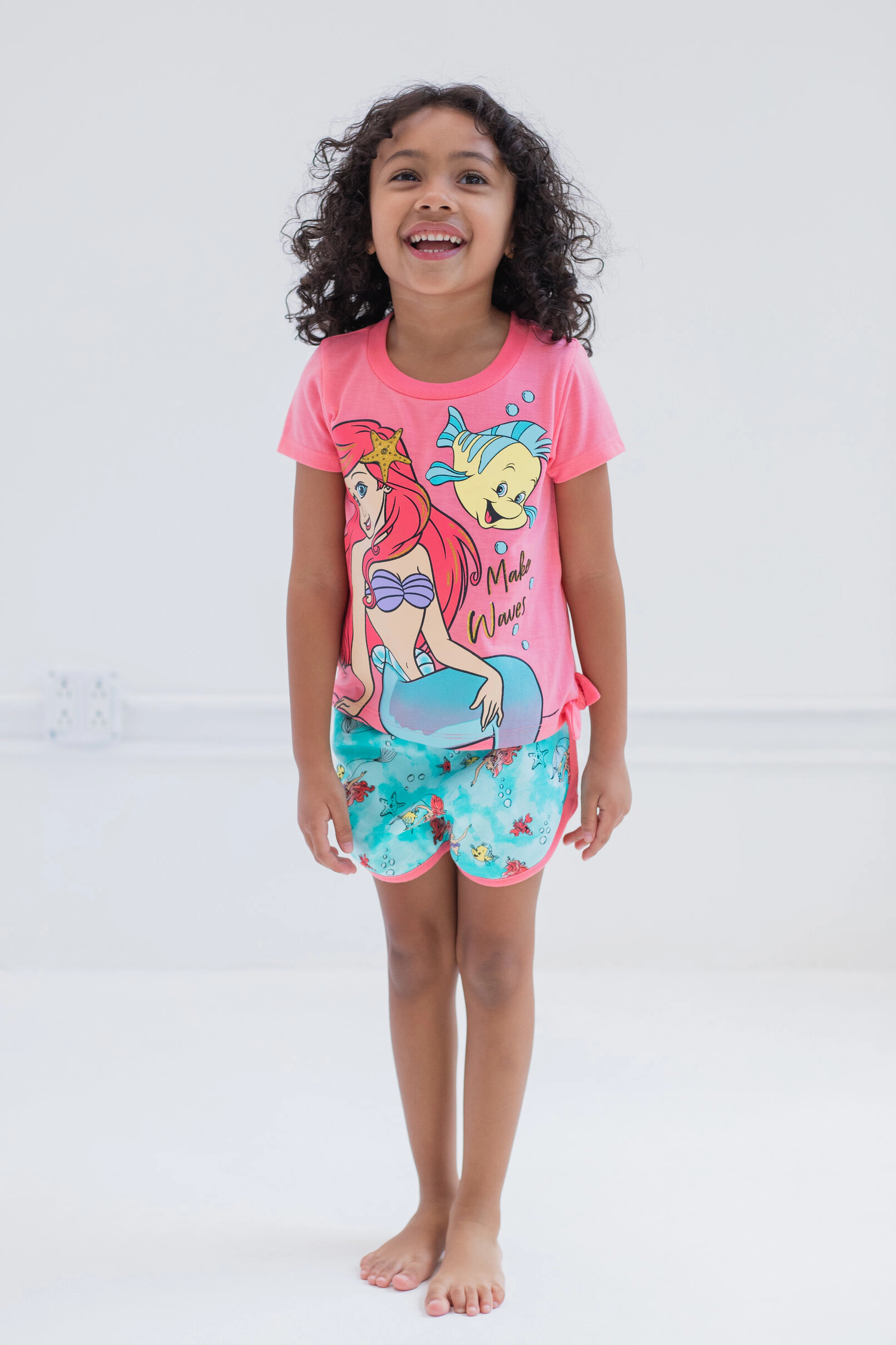 Disney Princess Girls' 2-Piece Tee and Shorts Set