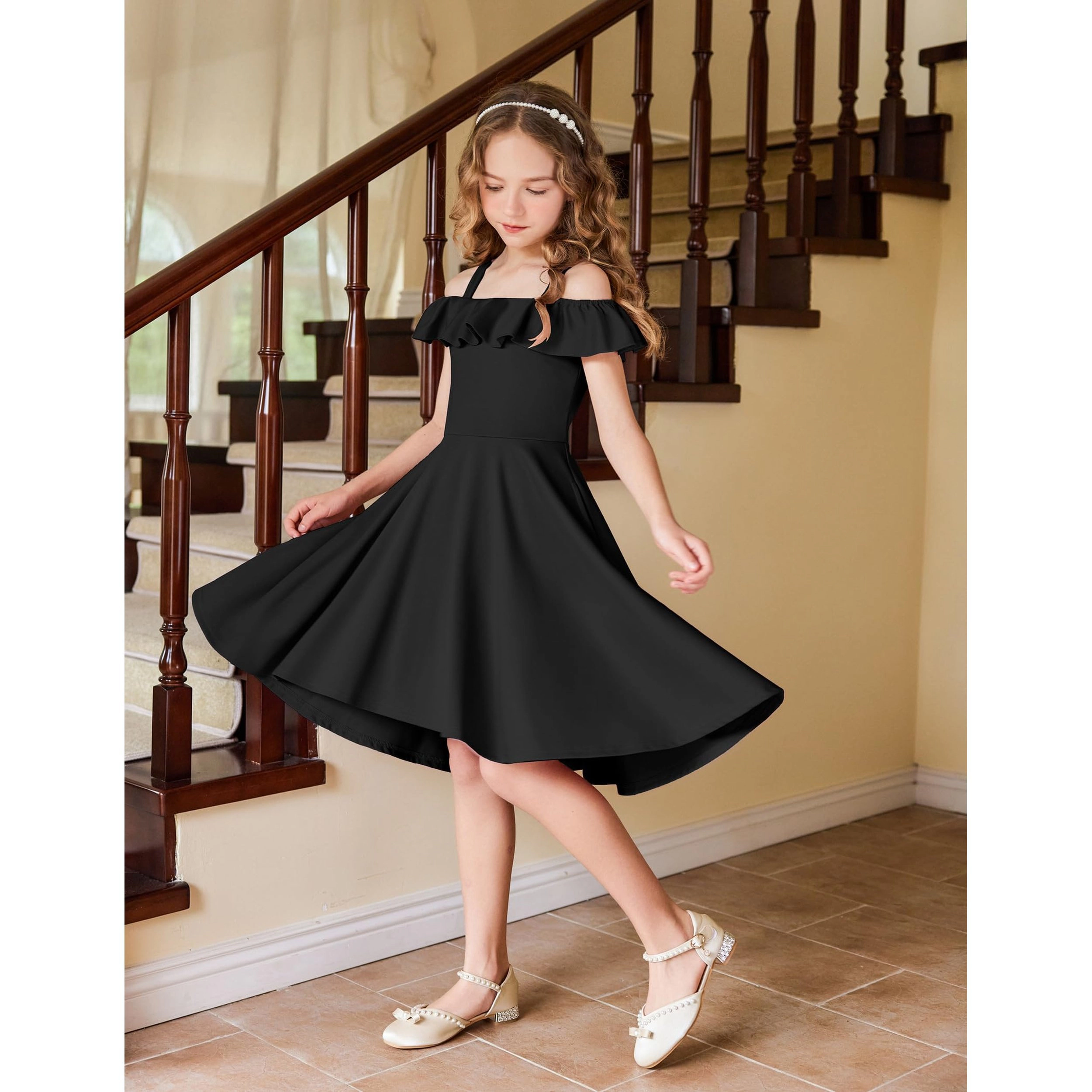 Arshiner Girls Formal Dresses Summer Special Occasion Party Prom Graduation Sundress