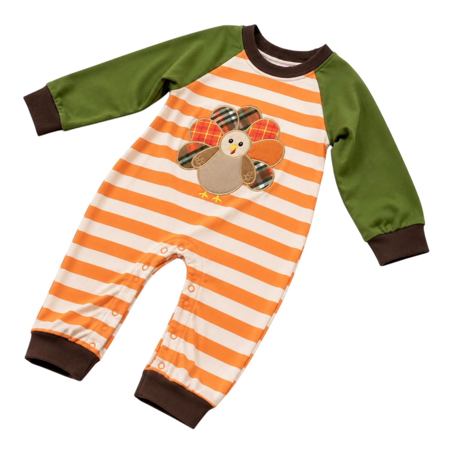 Laurenza's Baby Toddler Boys Thanksgiving Turkey Romper