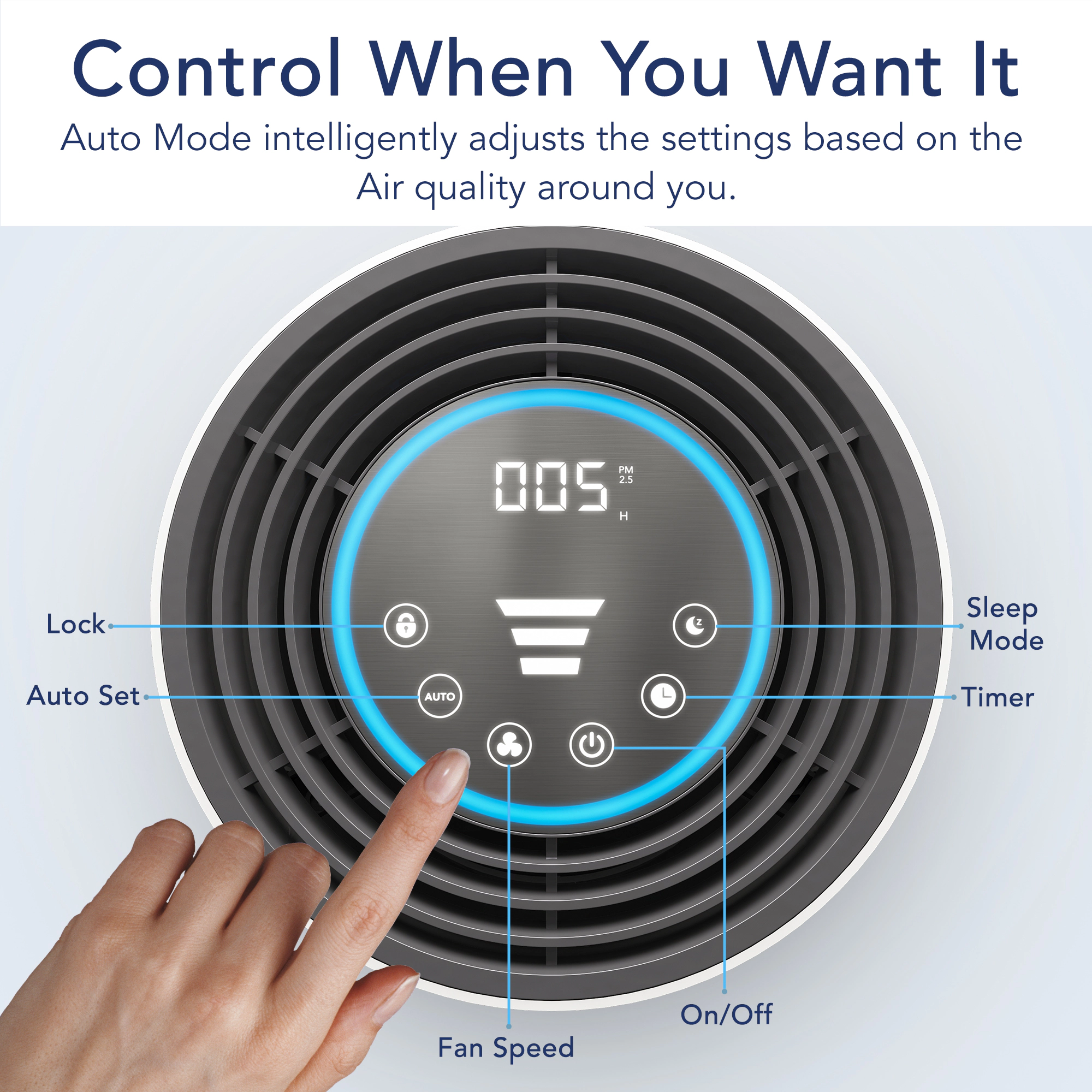 Miko Ibuki M Smart Air Purifier for Home with Air Quality Sensor 970 Sqft