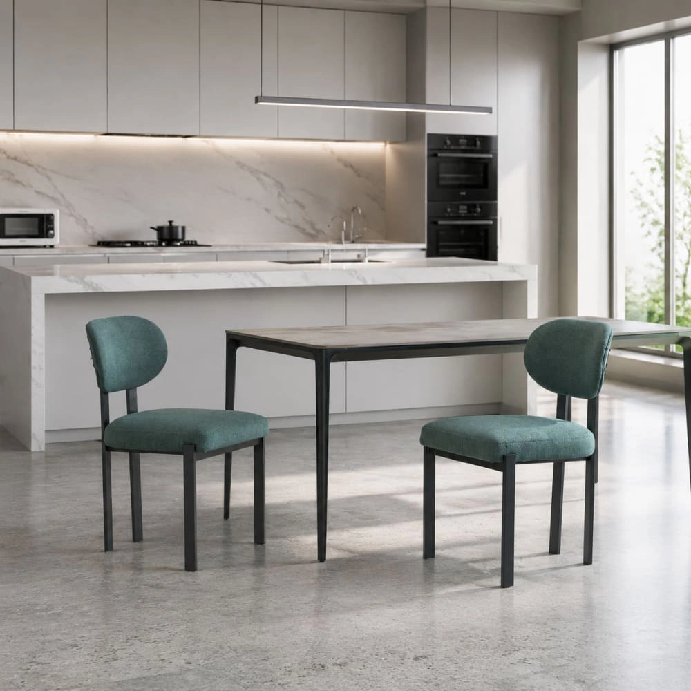 GOODSILO Upholstered Fabric Dining Side Chair
