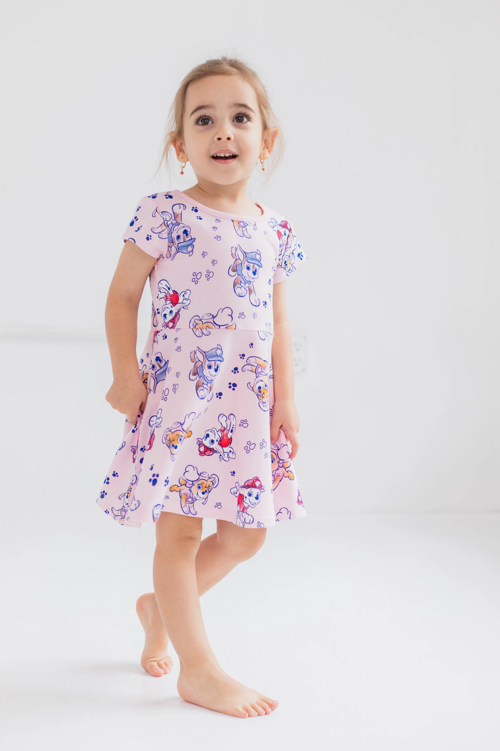 Paw Patrol Girls' Skater Dress and Scrunchie Set