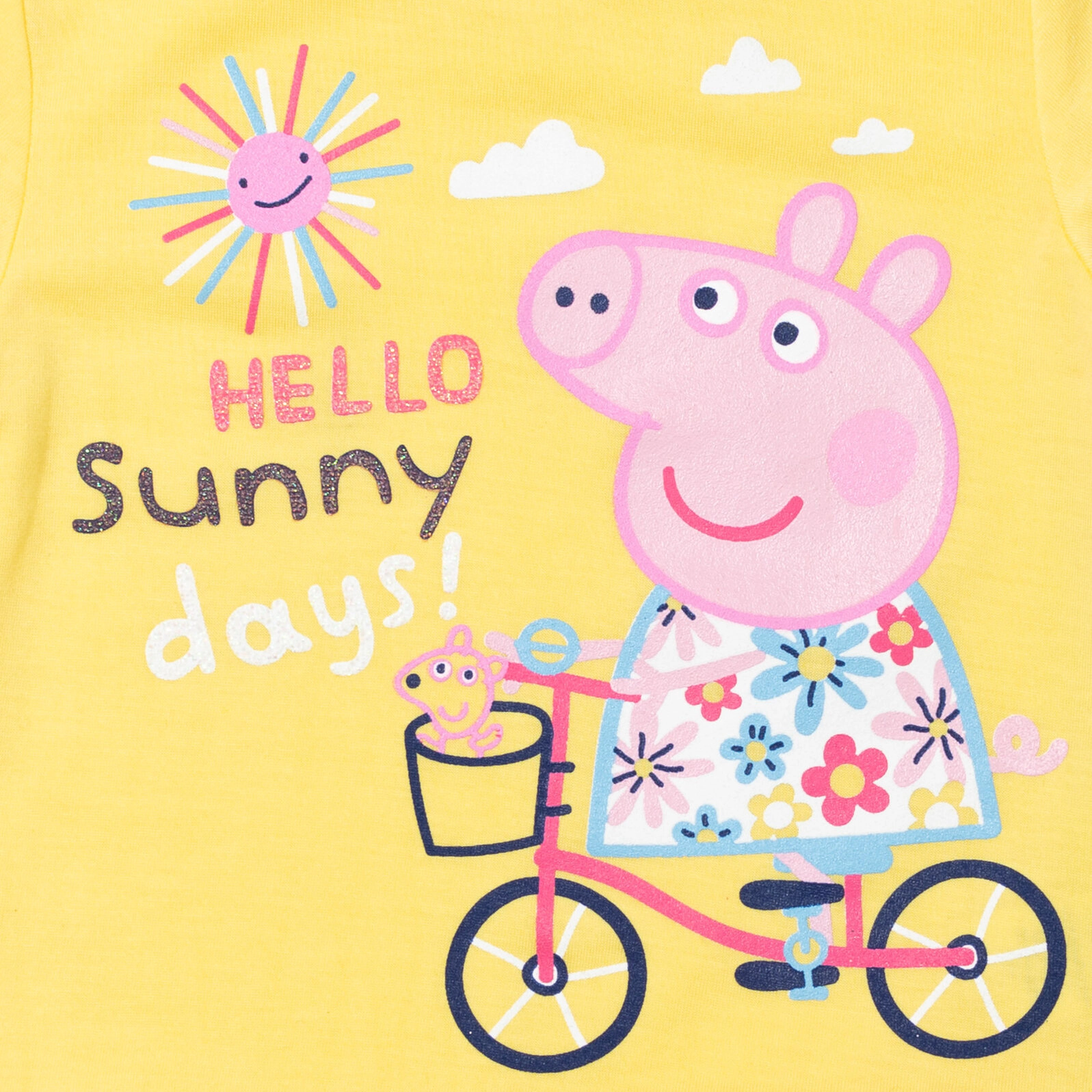Peppa Pig Girls' 2-Piece T-Shirt and Bike Shorts Set