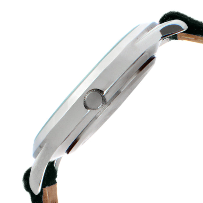 Peugeot Men's Round 40mm Steel Case with Green Wool/Leather Strap