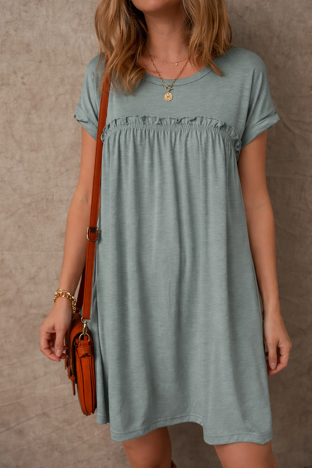 Threaded Pear Women's Daniela Gathered Seam T Shirt