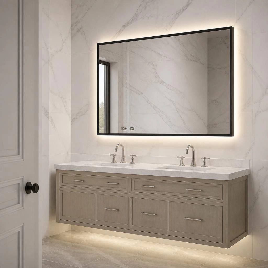 ELEMENT ACE Modern Rectangular Wall Mounted Vanity Mirror