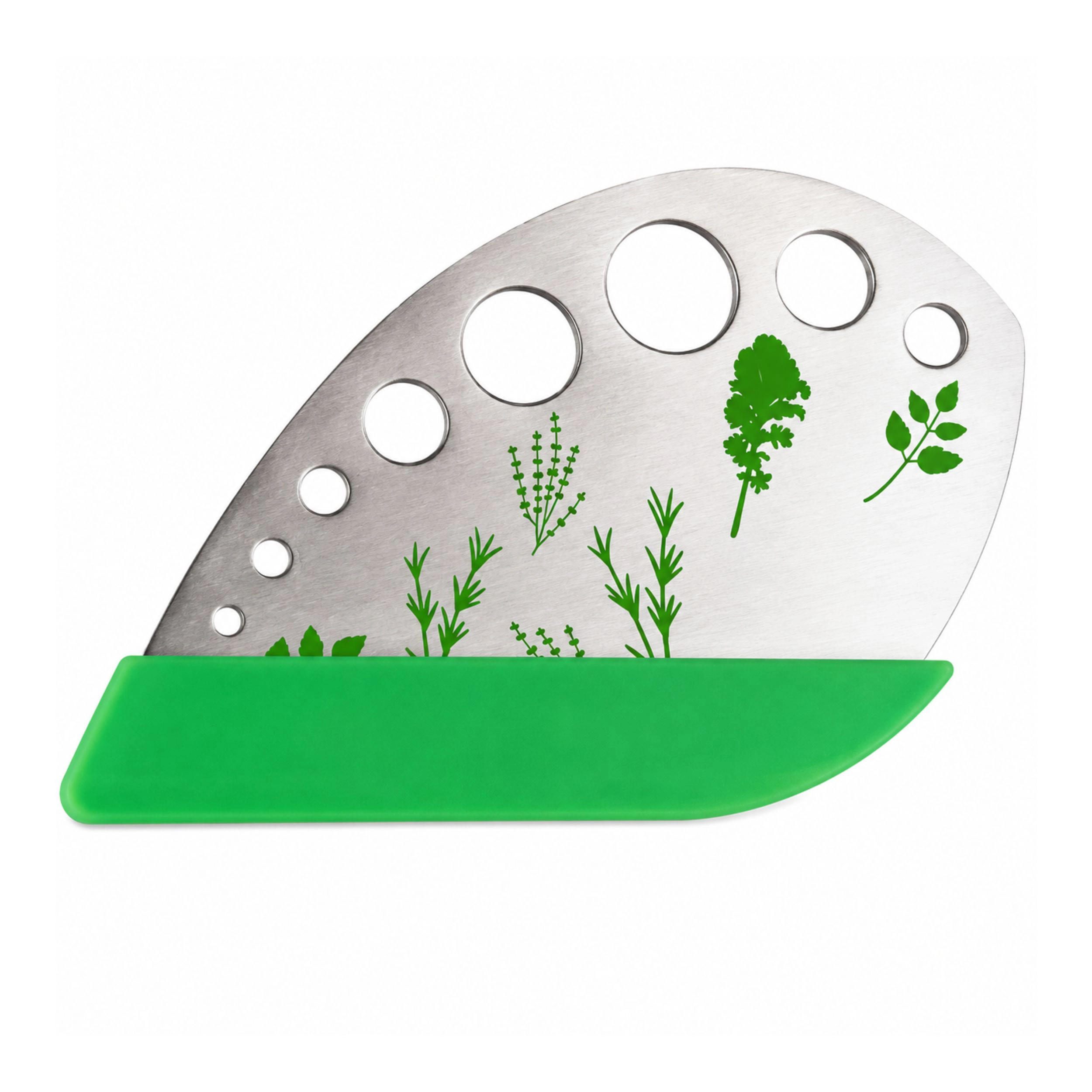 Home Collection 9-Hole Stainless Steel Herb Stripper Kale Leaf & Stem Remover Tool
