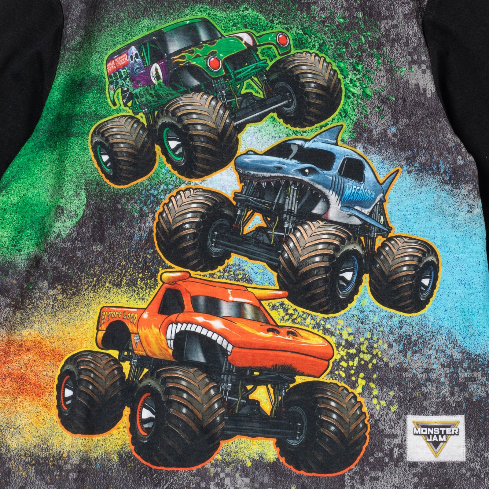 Monster Jam Boys' 2-Piece Pajama Top and Pants Set