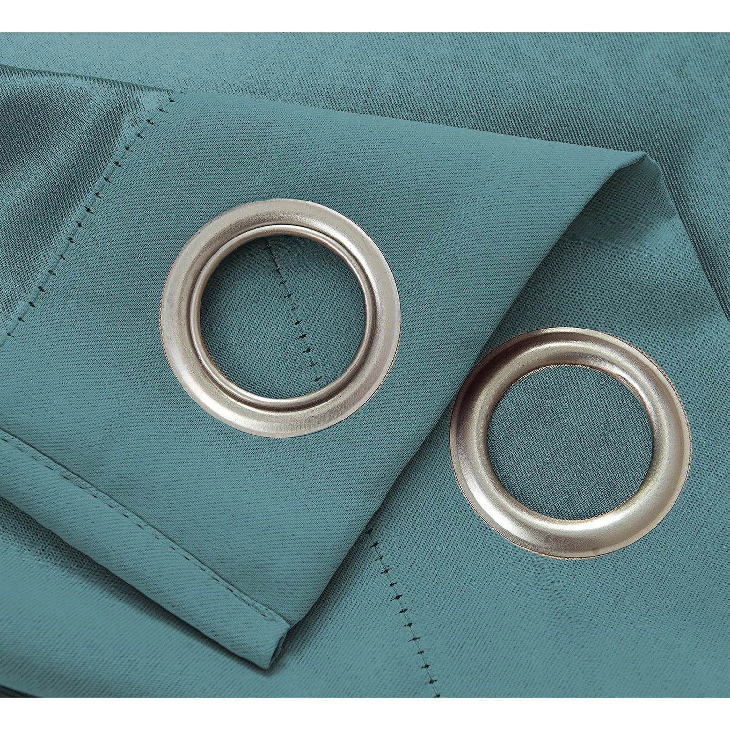 RT Designer Collection Anchorage Blackout Grommet Luxurious Modern Design Curtain Panel 54" x 95" Turquoise