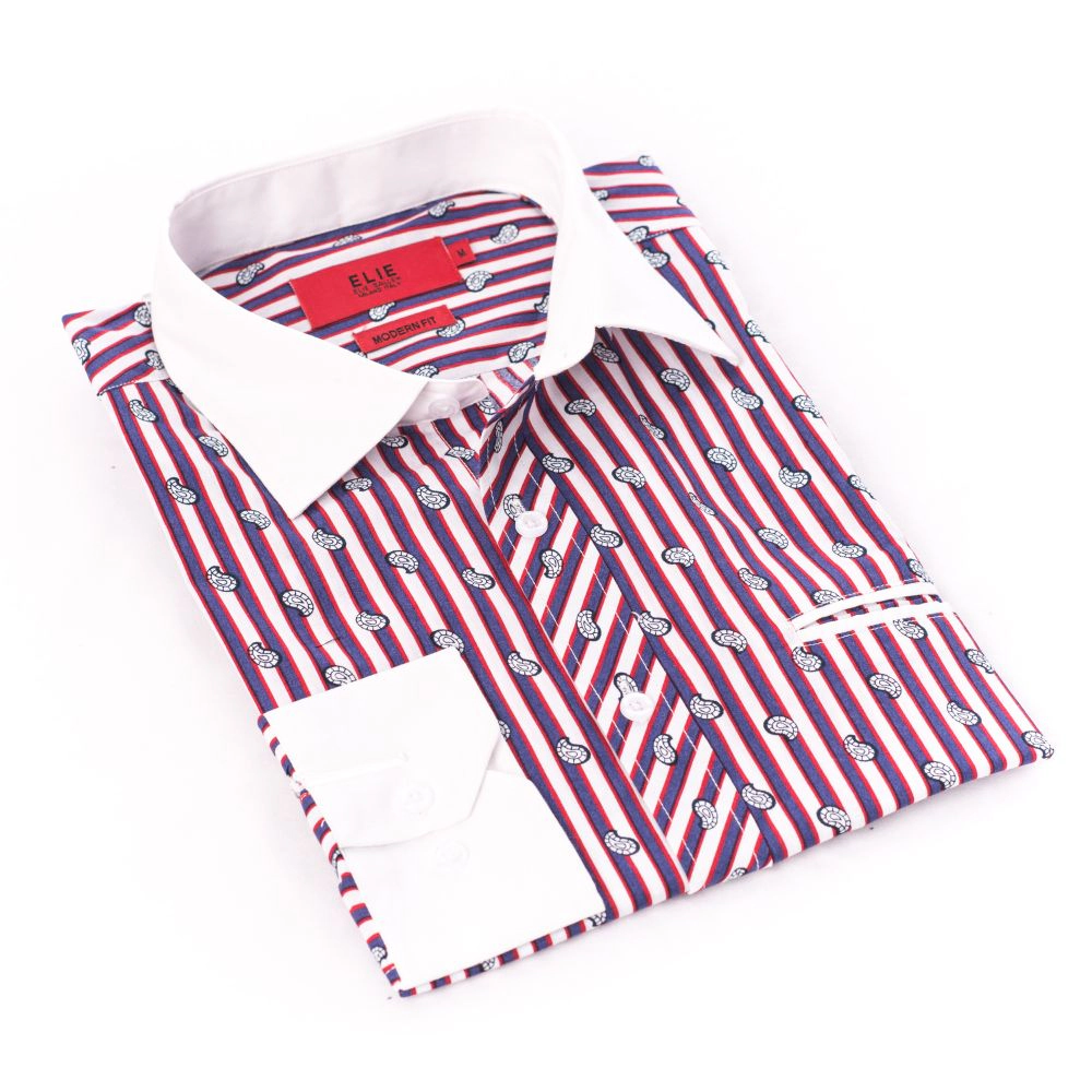 Elie Balleh Boys Slim Fit Printed Button-Down Shirt