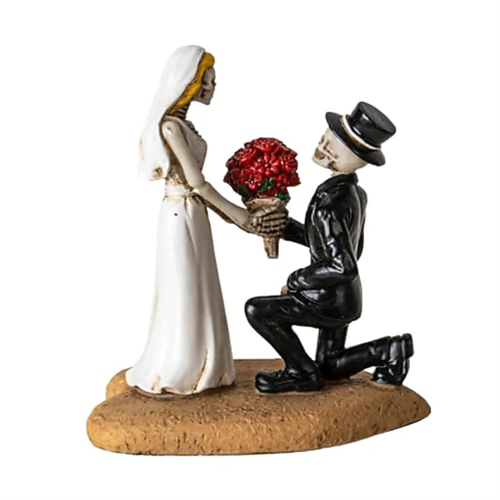 Pacific Giftware Til Death Do Us Part Skeleton Couple Figurine Love Never Dies Wedding Decor for Gothic Romance Lovers 4.8 inch