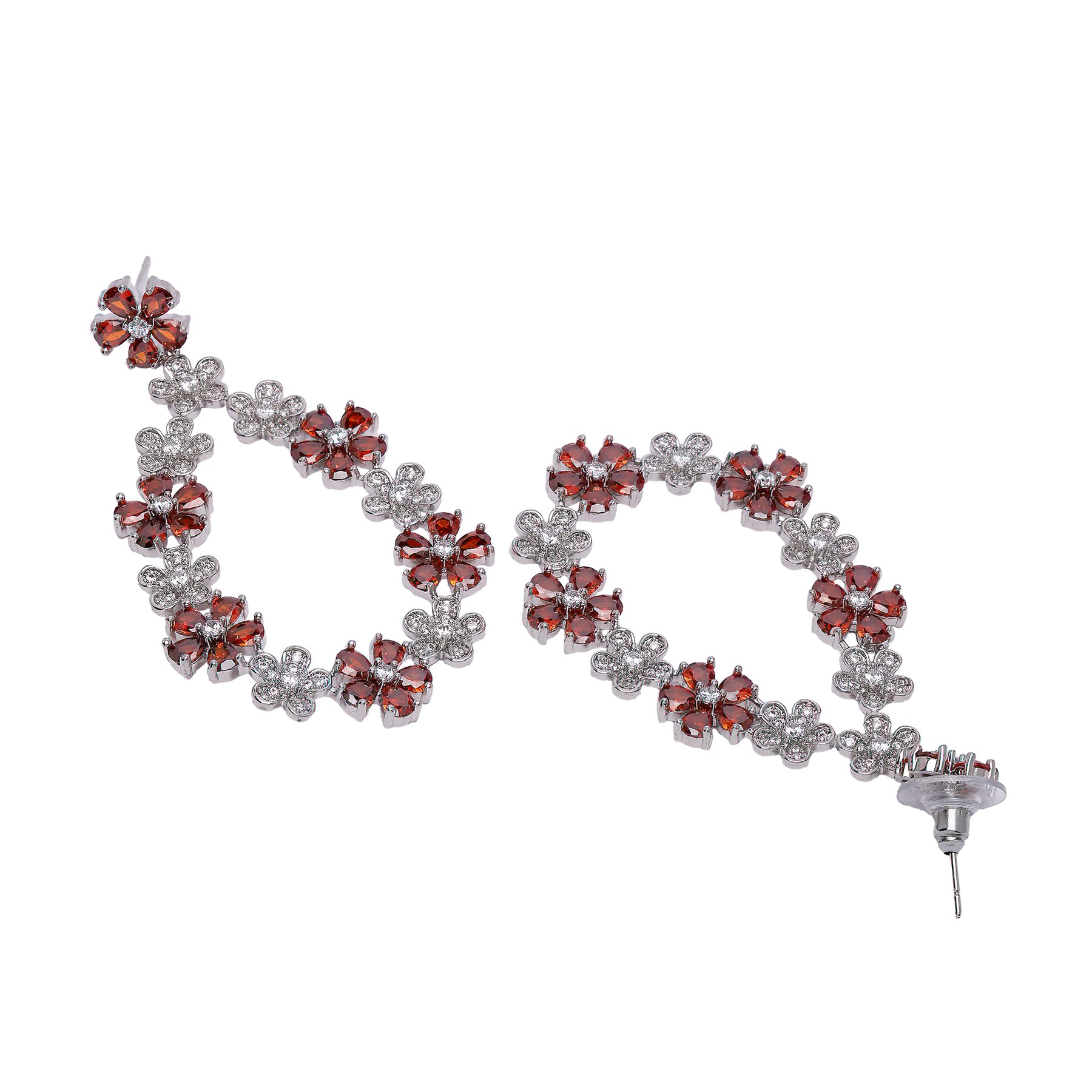 AGP PARIS Womens Diva Dainty Floral Drop Earrings