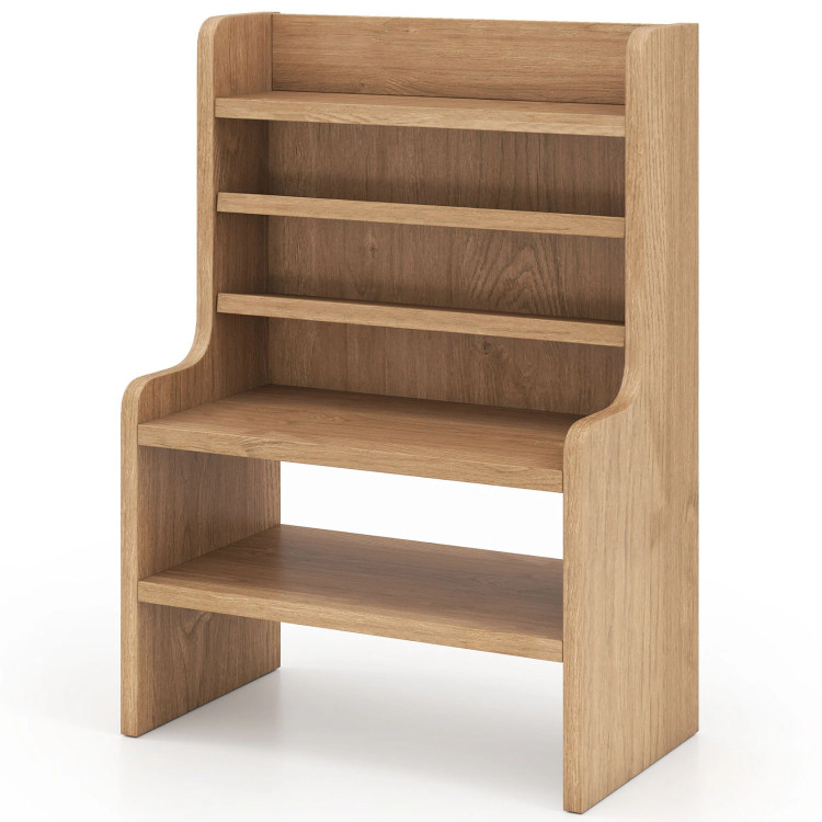 Hivvago Desktop Organizer 6-Tier Mini Storage Rack with 2 Removable Shelves