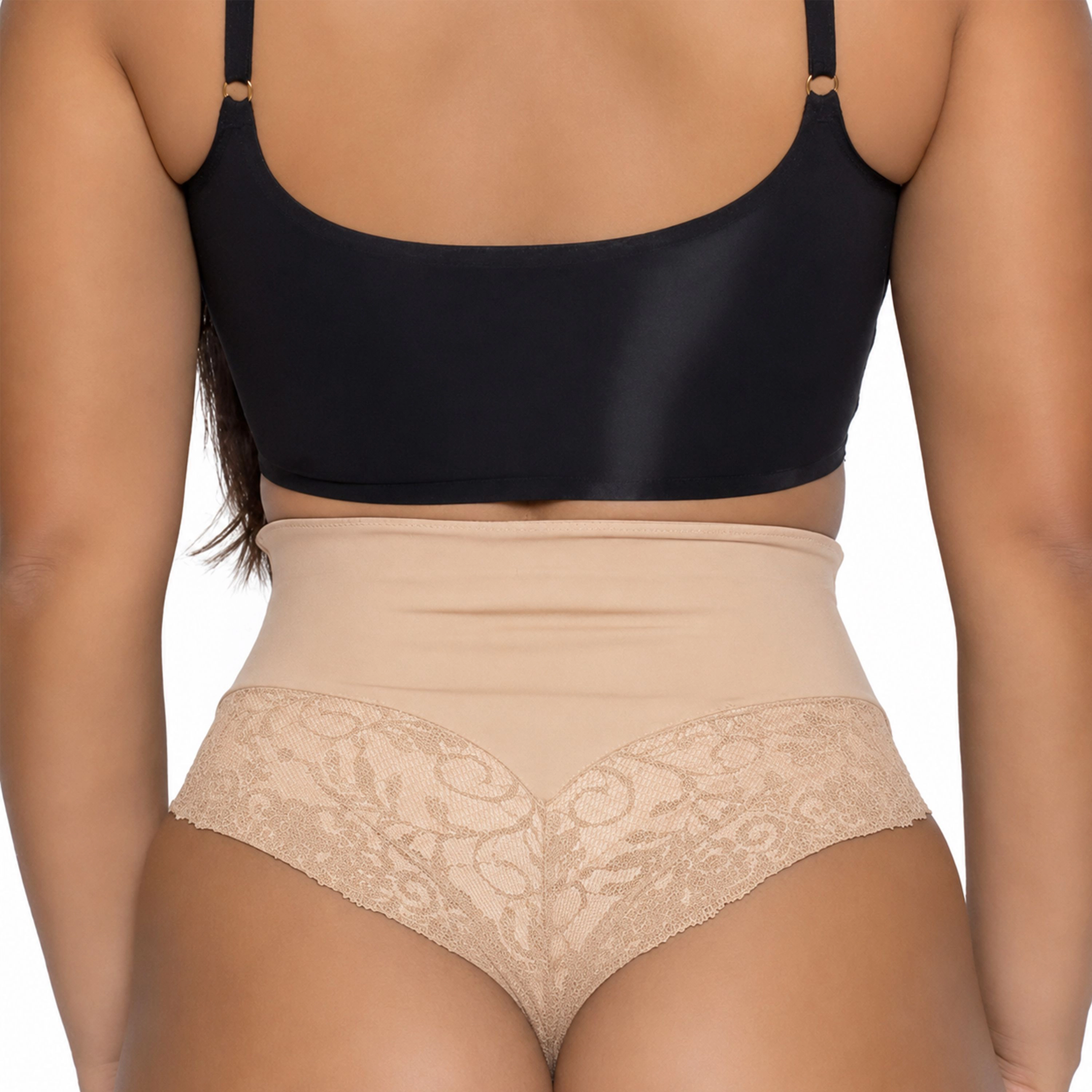 YAHAIRA Women's Thong Panty Lace Double Tummy Layer
