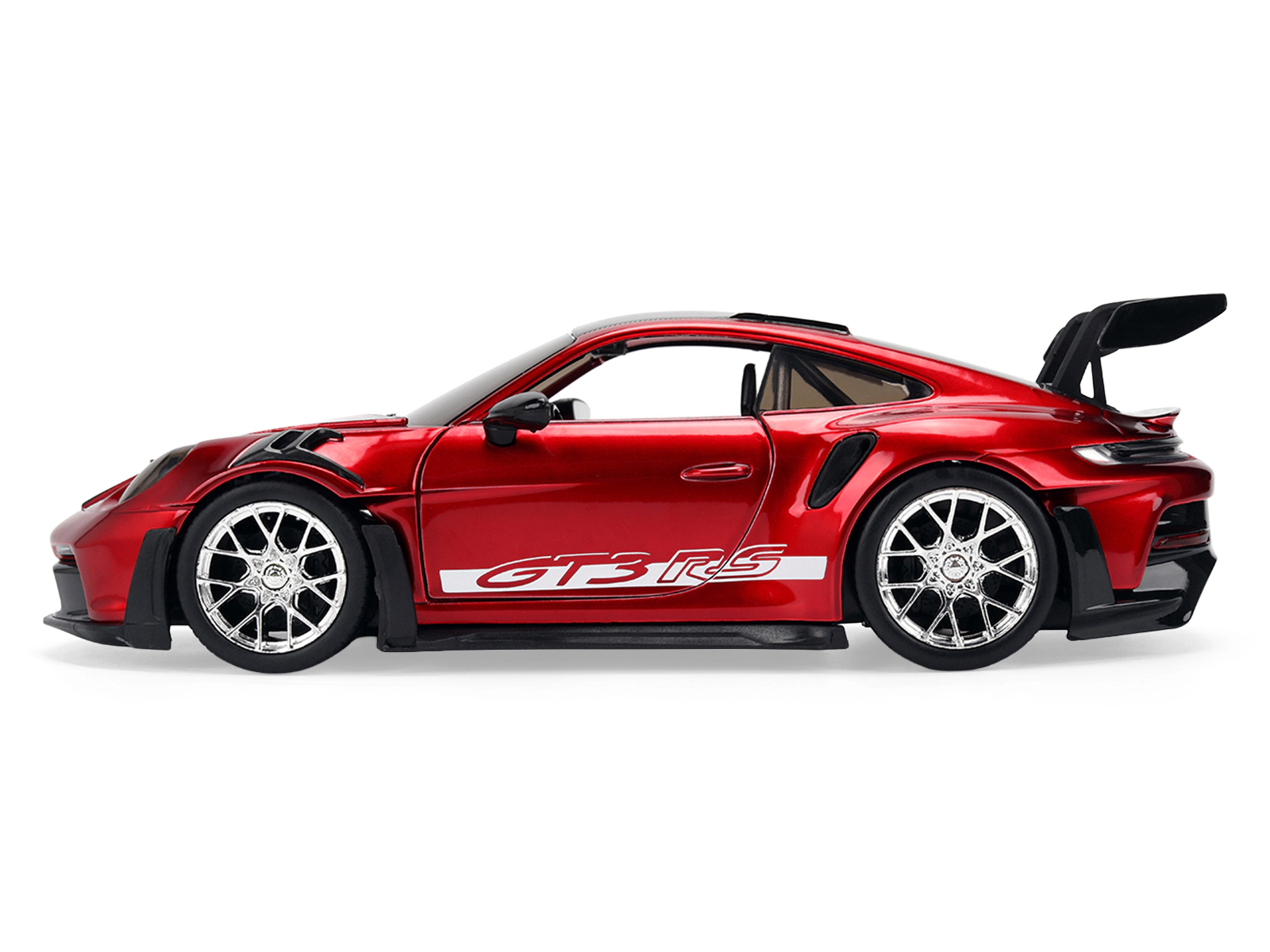 Jada Porsche 911 (992) GT3 RS Red Chrome with Carbon Top and Hood Stripes "Hyper-Spec" Series 1/24 Diecast