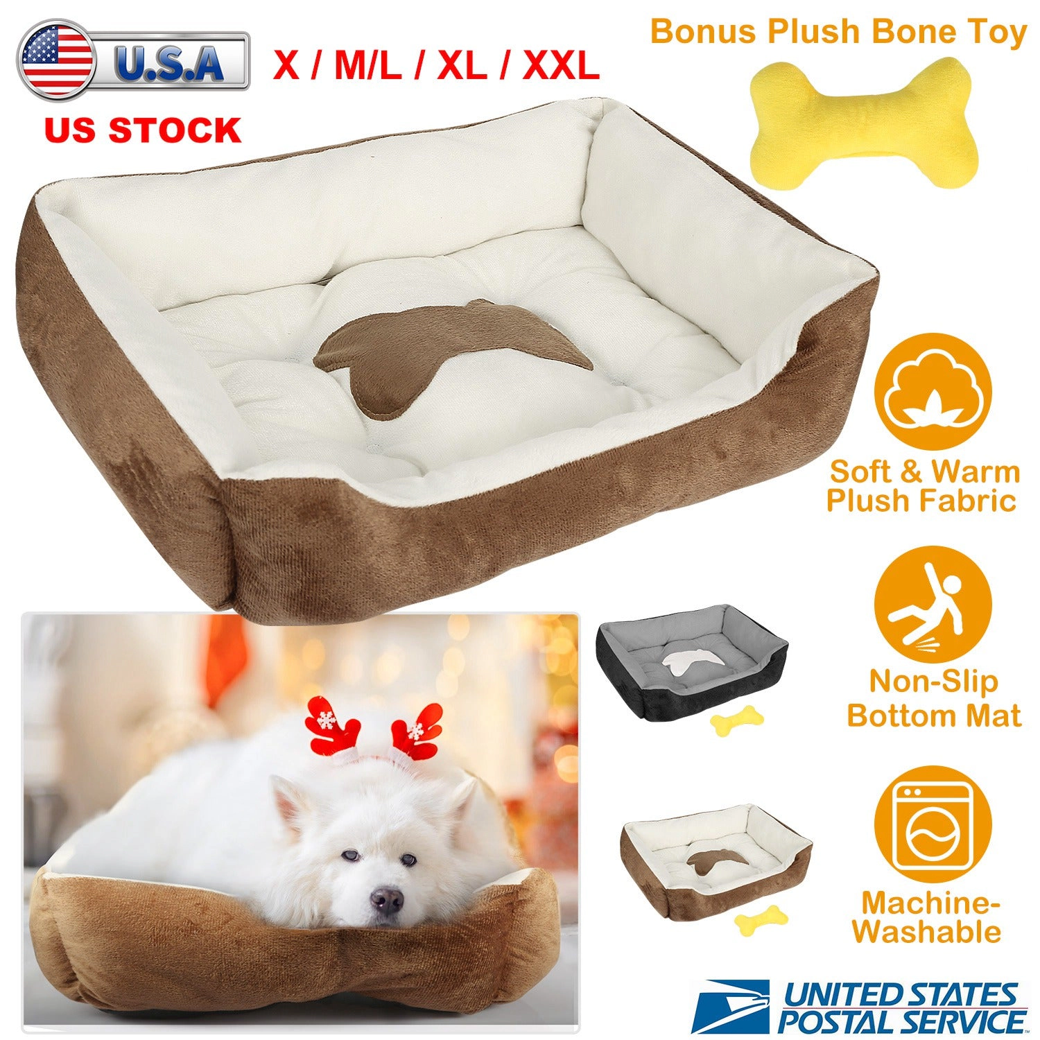 GBruno Plush Non-Slip Pet Bed