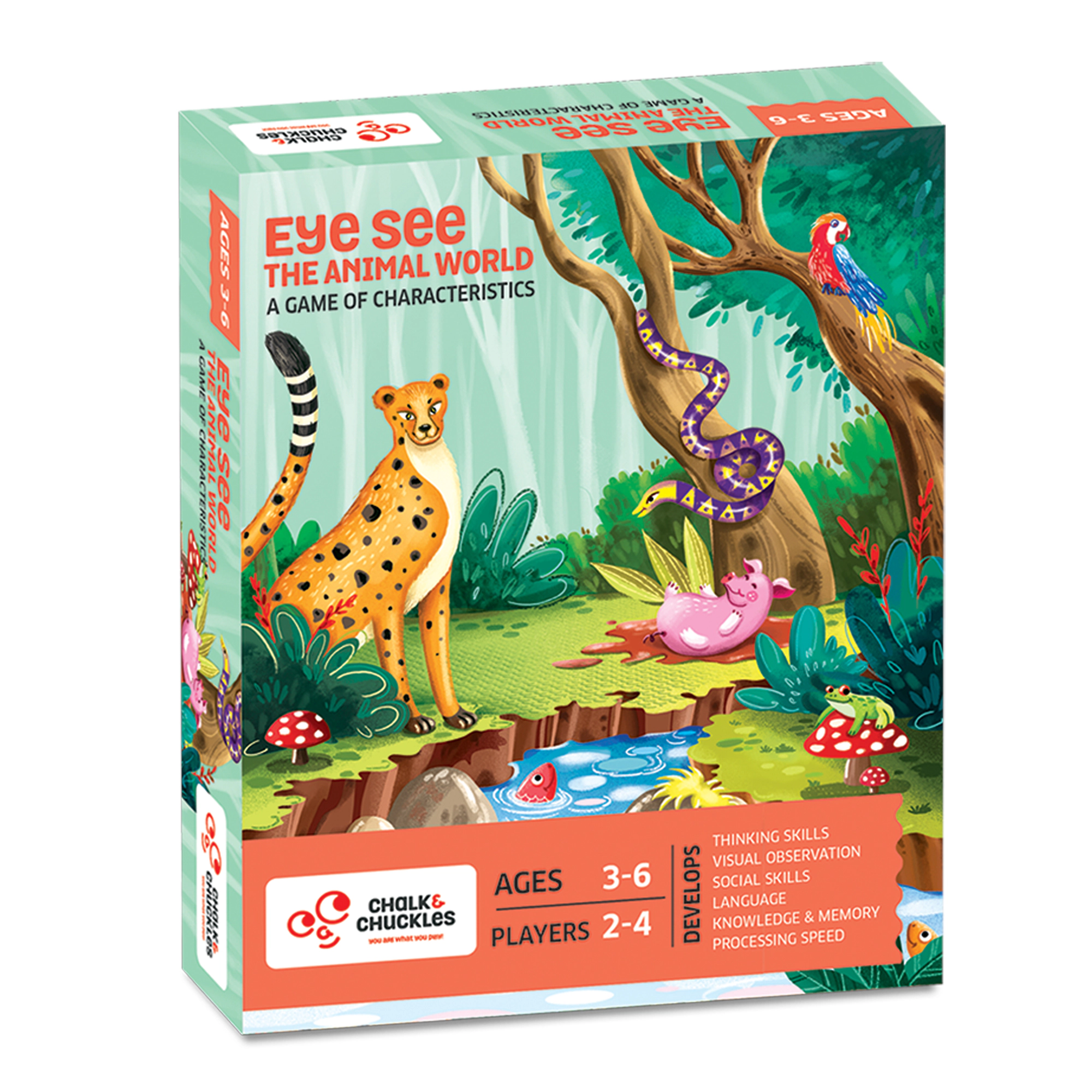 Chalk & Chuckles Eye See - Animals Card Game - 2-4 Players