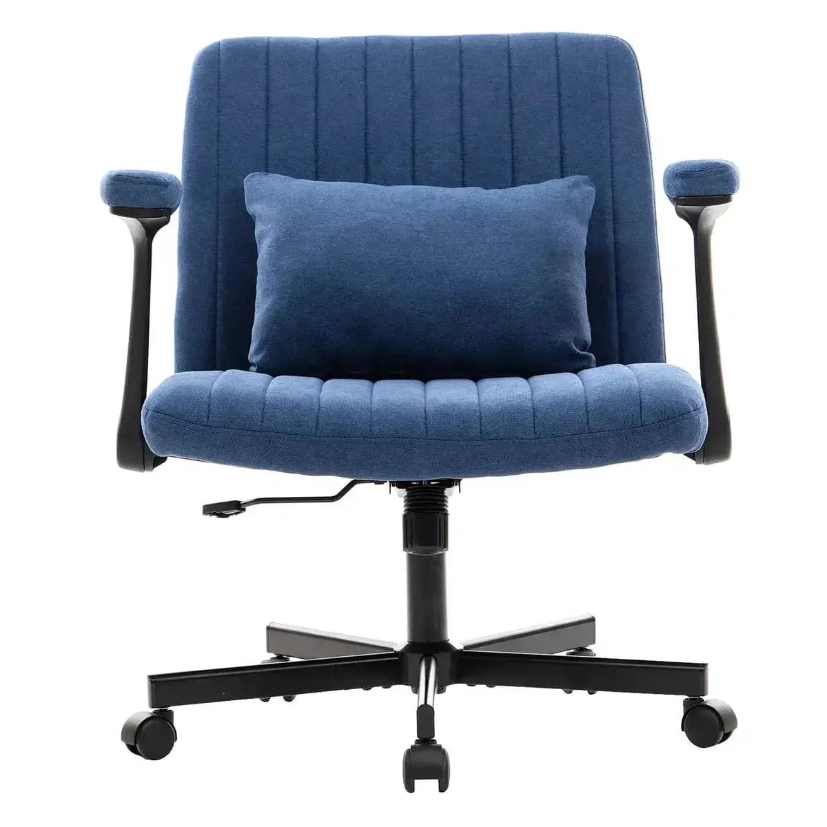 Platinum-Level Office Chairs Blue Velvet Office Chair with Armrests & Memory Foam