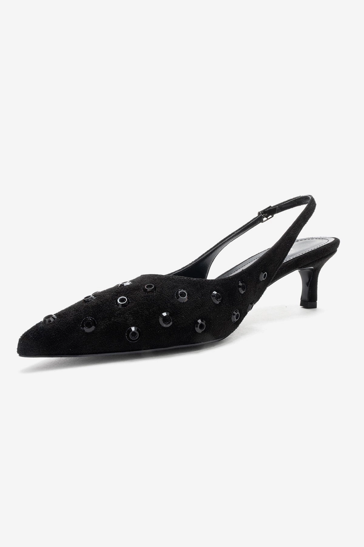 Prologue Shoes Womens Lorex Embellished Stiletto Slingback Pump