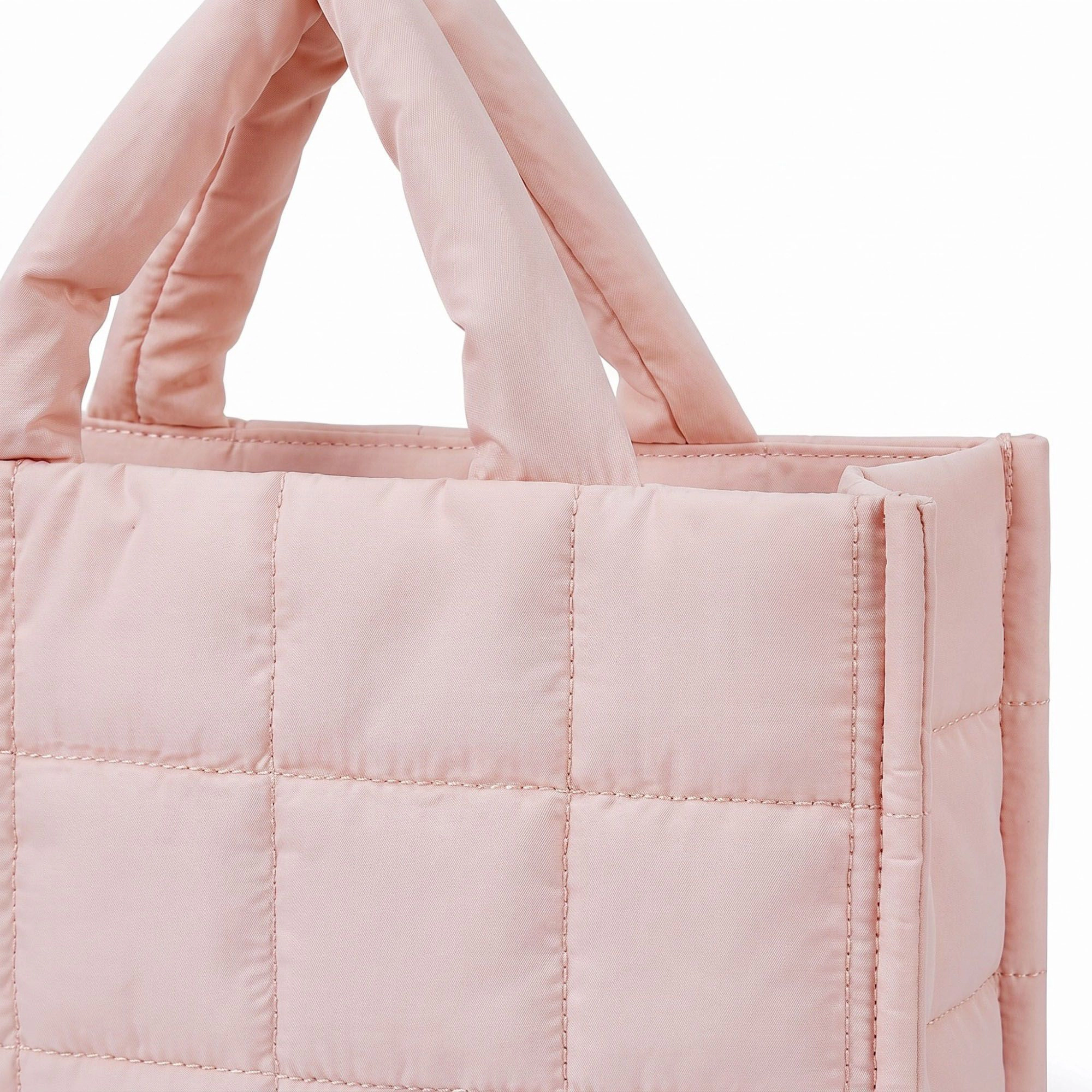 Alilang Women's Quilted Puffer Tote Bag with Top Handles and Adjustable Crossbody Strap 11x10x5.5in