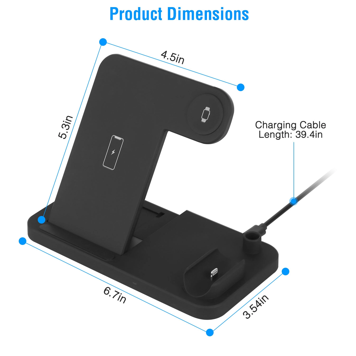 GBruno 4-in-1 Foldable Wireless Charging Station