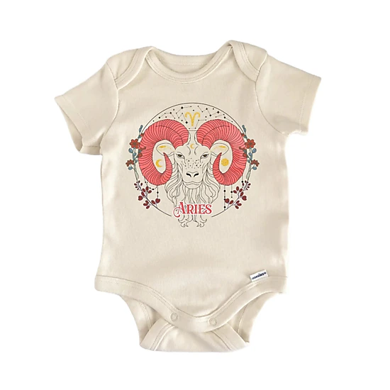 NOFO VIBES Unisex Aries Astrology Zodiac Signs Baby Gift Baby Bodysuit ...
