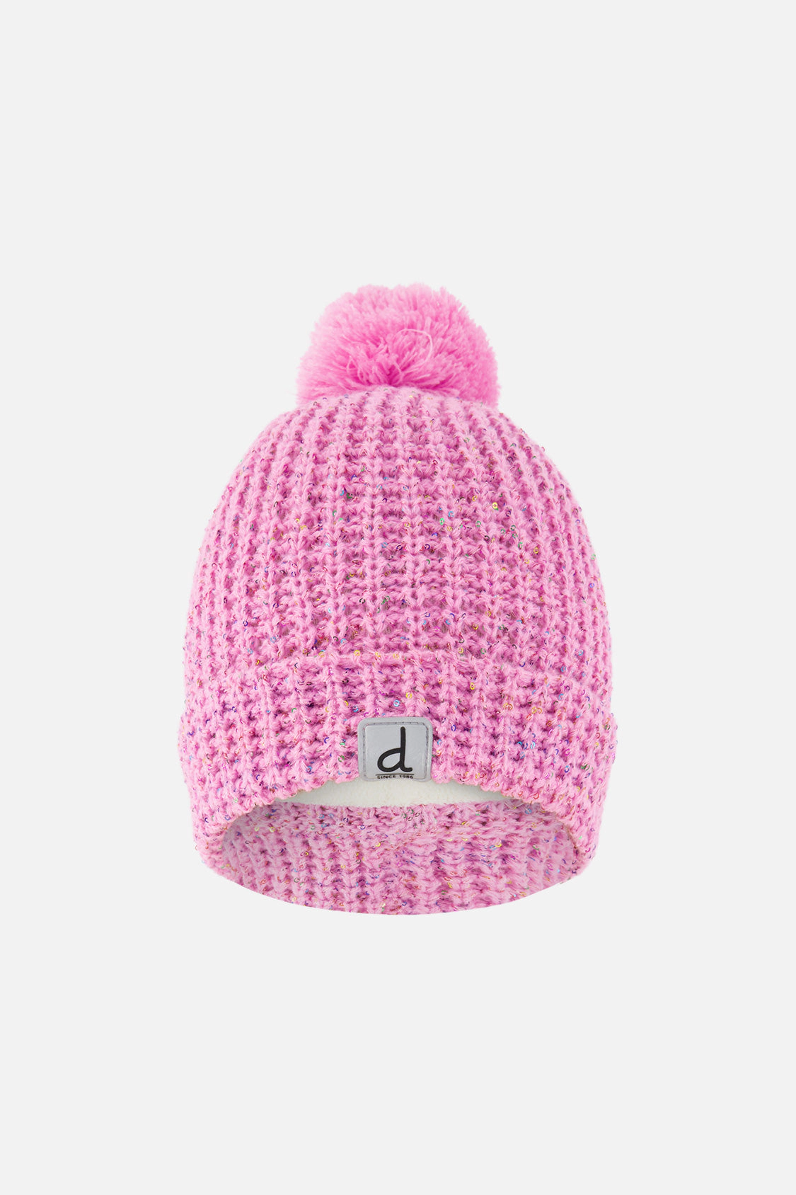 Deux par Girls Marled Winter Knit Hat with Pompom