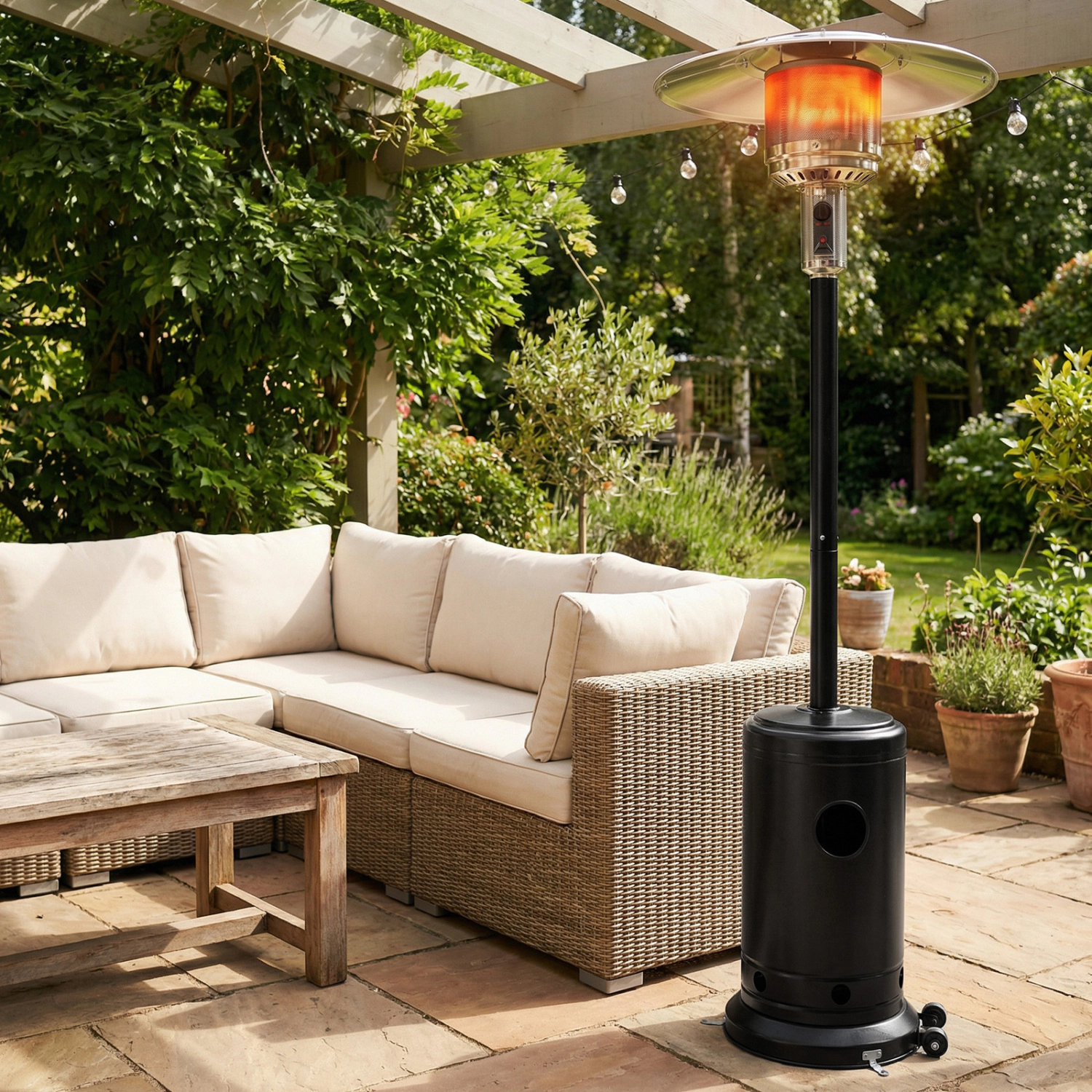 LJG 50 000 BTU Patio Propane Gas Heater with Stainless Steel Burner