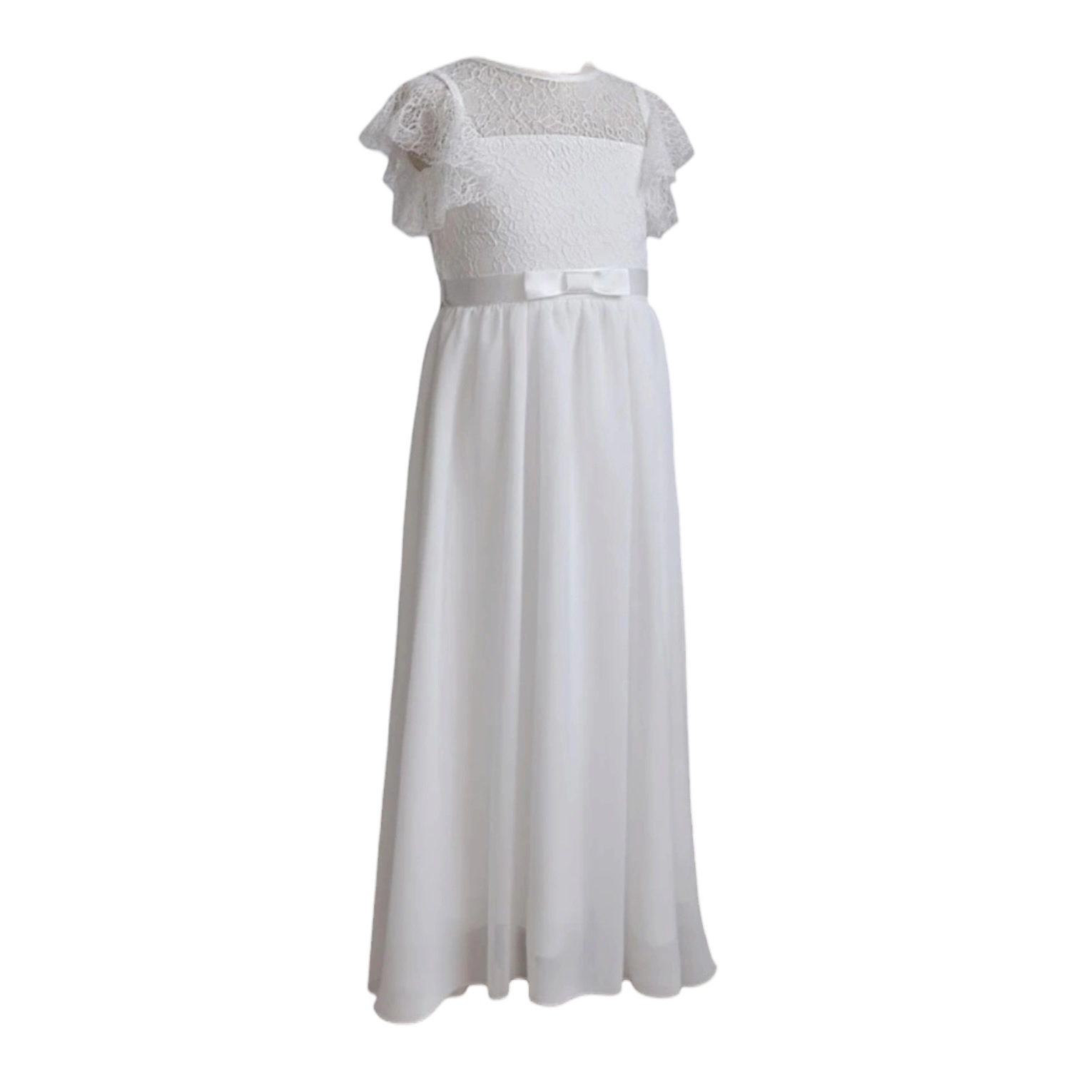 Laurenza's Girls Lace Chiffon First Communion Dress