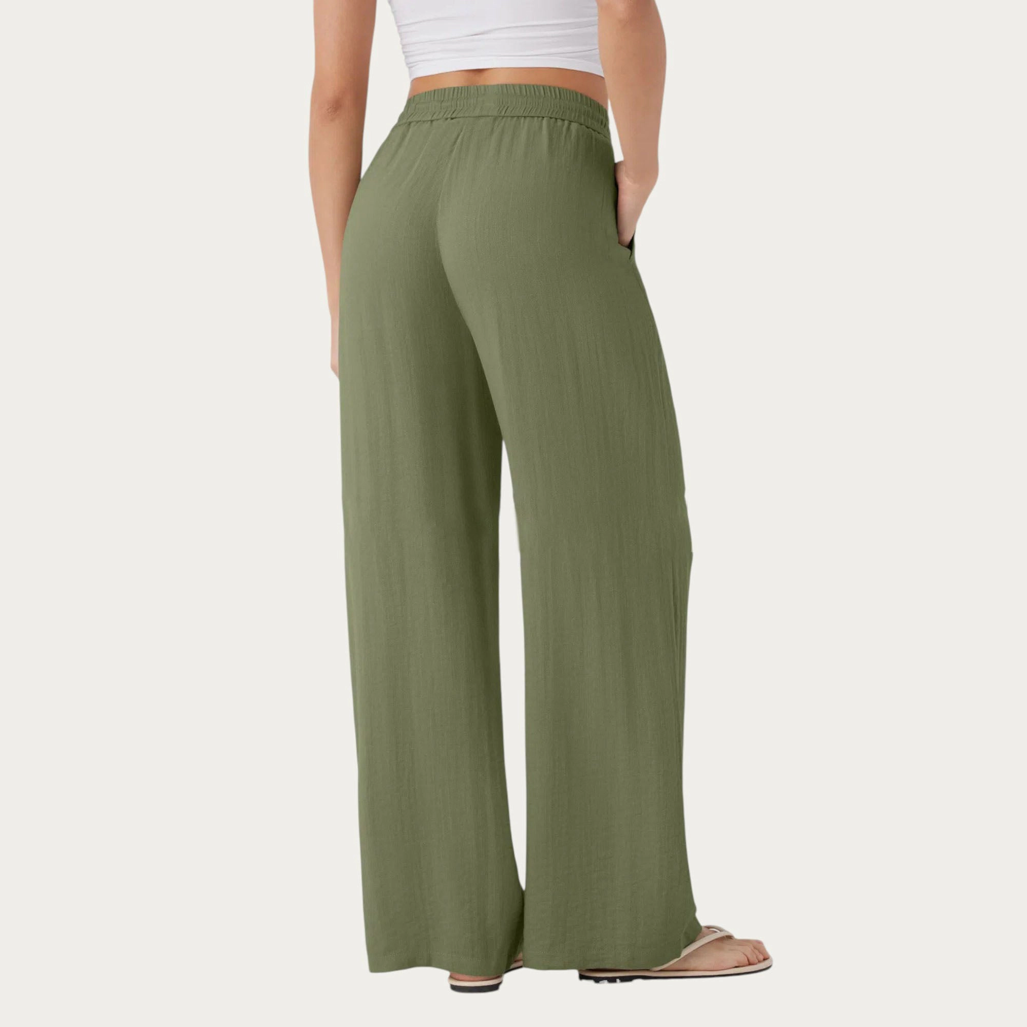 Anna-Kaci Womens High Waist Drawstring Wide Leg Lounge Pants