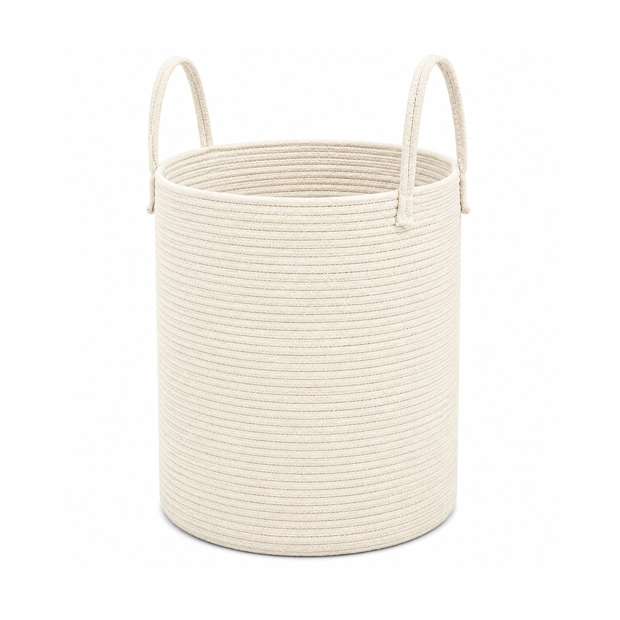 Stock Preferred Large Woven Cotton Rope Laundry Basket Hamper 60L Storage Bin