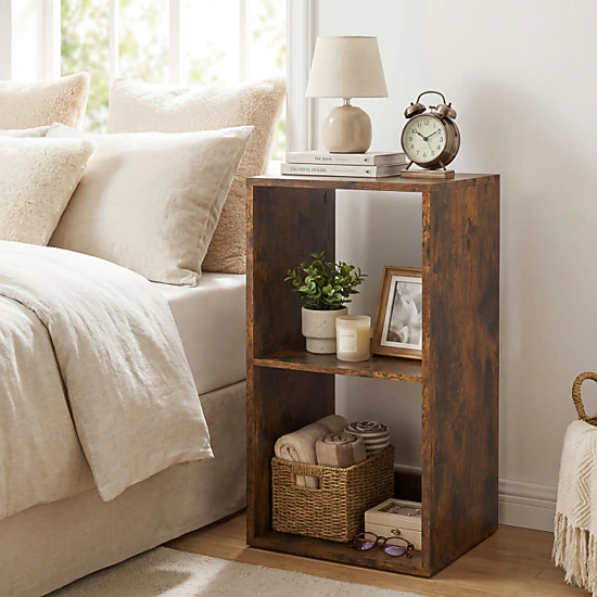 Hivvago 2-Cube Storage Rack with Back Guardrail