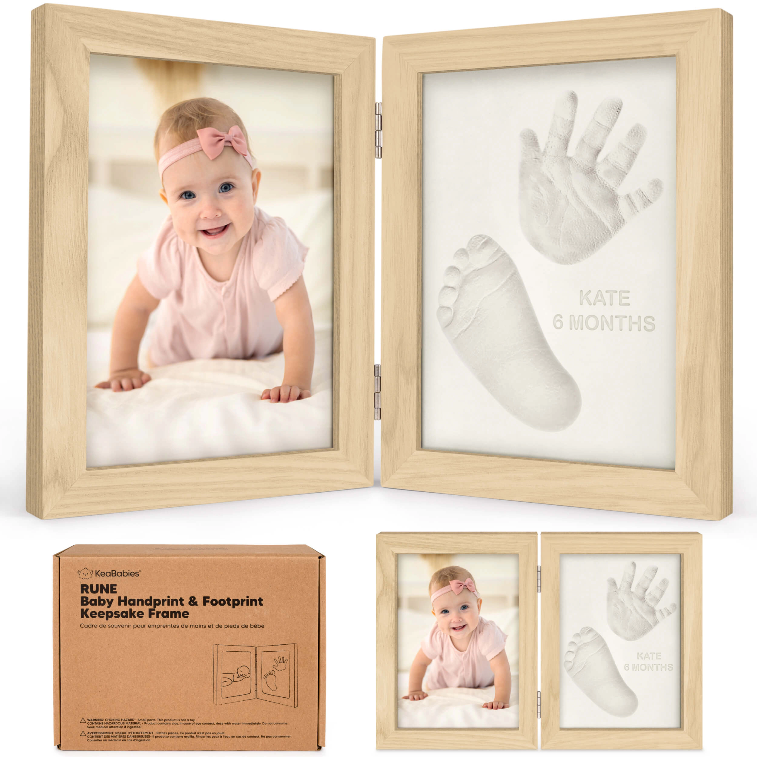 KeaBabies Rune Hand & Footprint Keepsake Frame