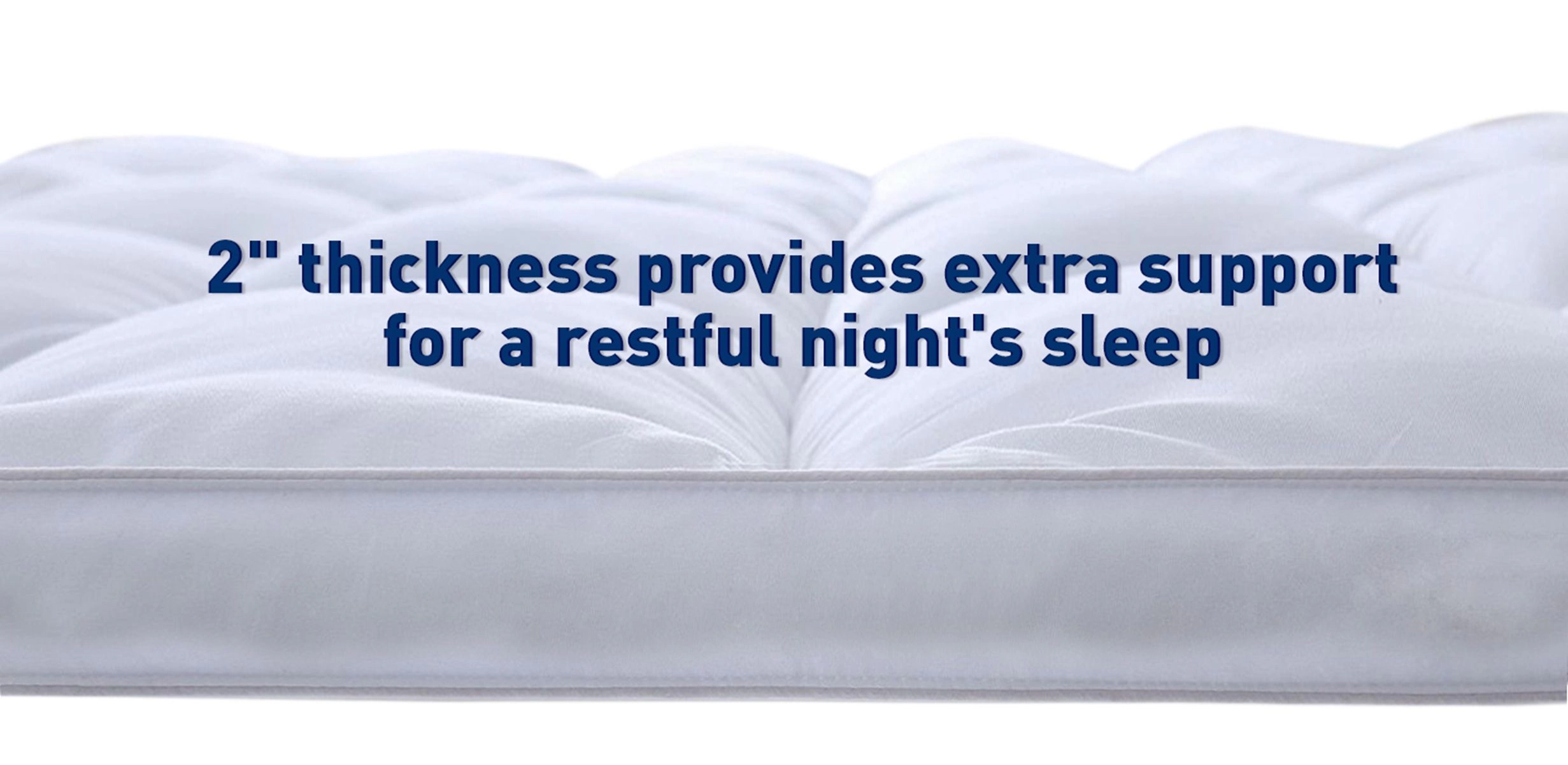 HSH Dream Plush 2 Inch Mattress Topper – Hypoallergenic Down Alternative Soft Bed Topper