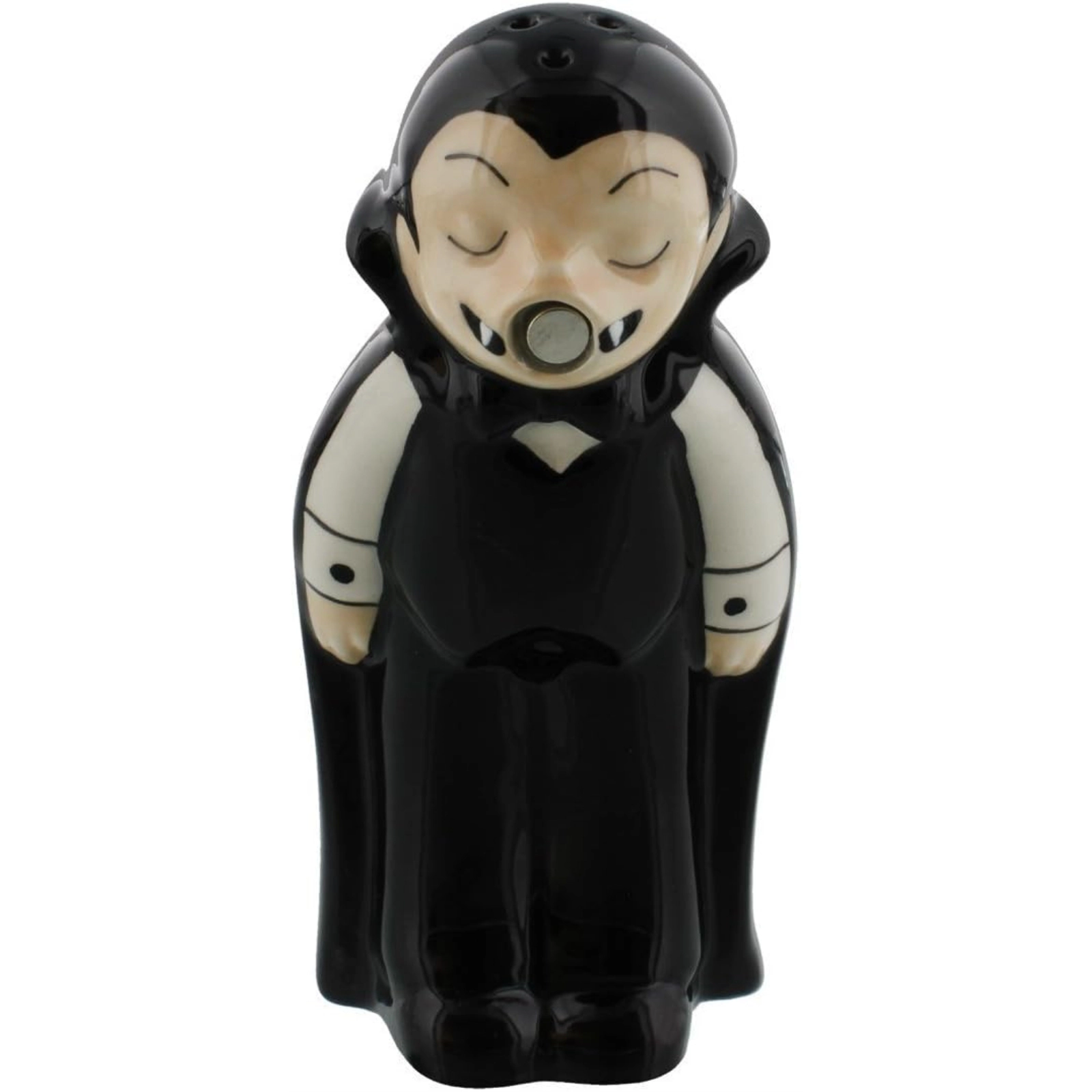 Pacific Giftware 2-Piece Vampire Love at First Bite Set of Kissing Salt and Pepper Shakers, 4-Inch, Black