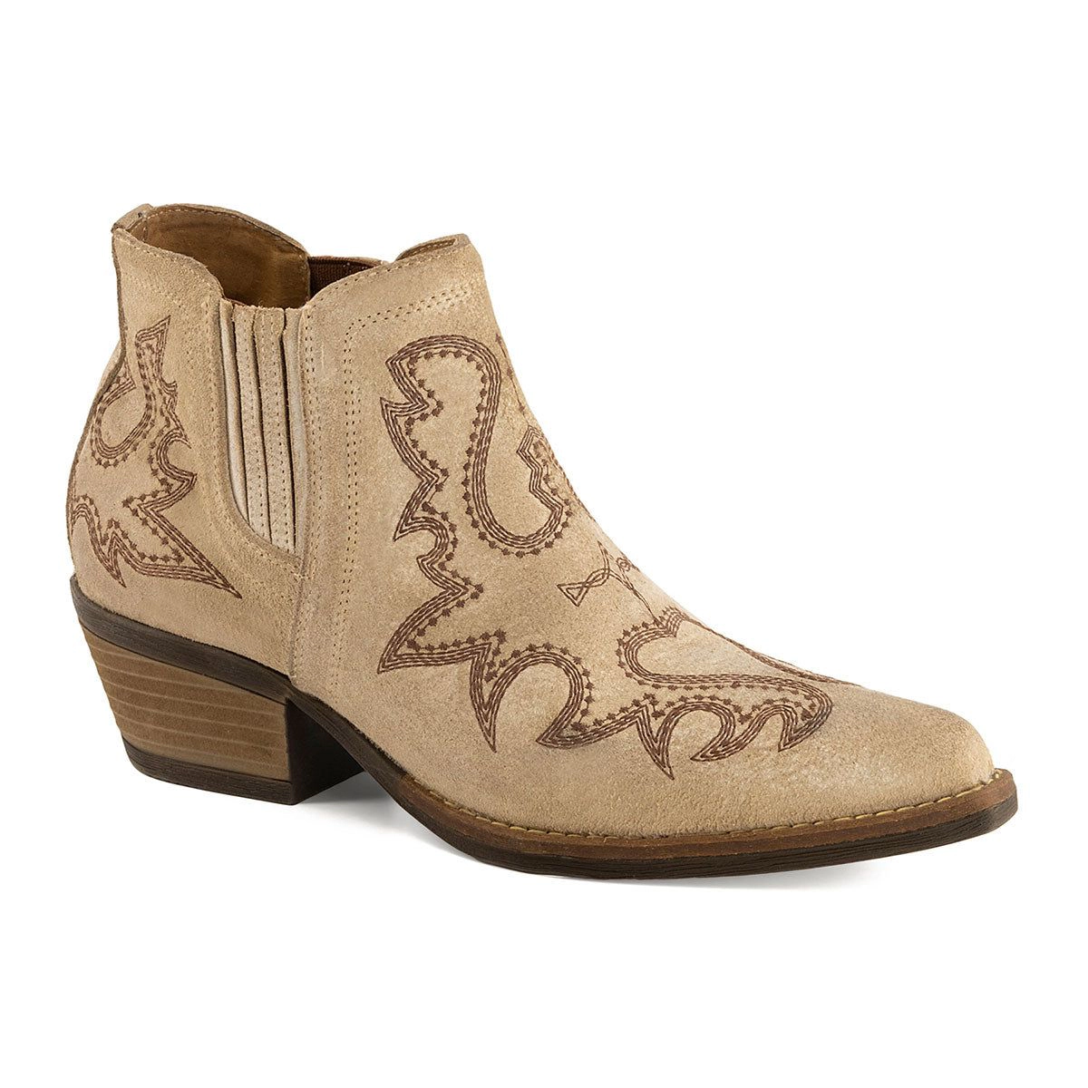 Forastero Womens Light Leather Western Booties