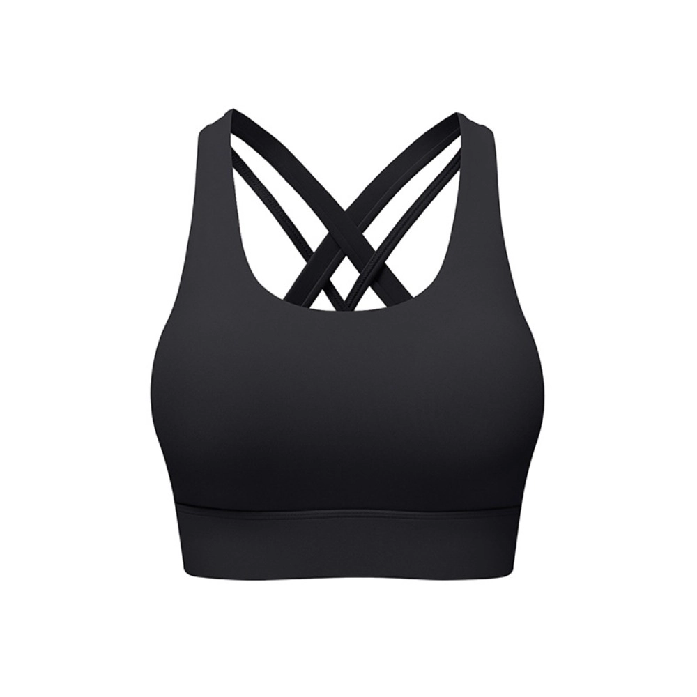 Wardrobe Whimsy Women High Support Running Criss Cross Back Sports Bras