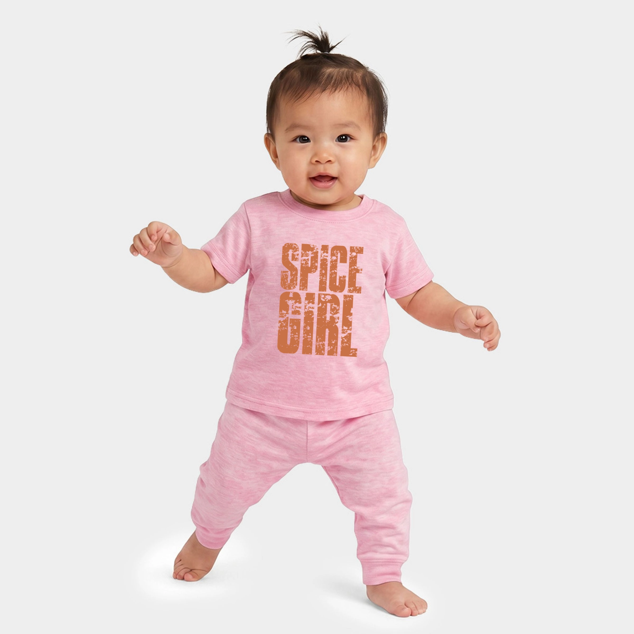 The Juniper Shop - Infant Jogger Pant Crew Set Spice Girl Block Distressed