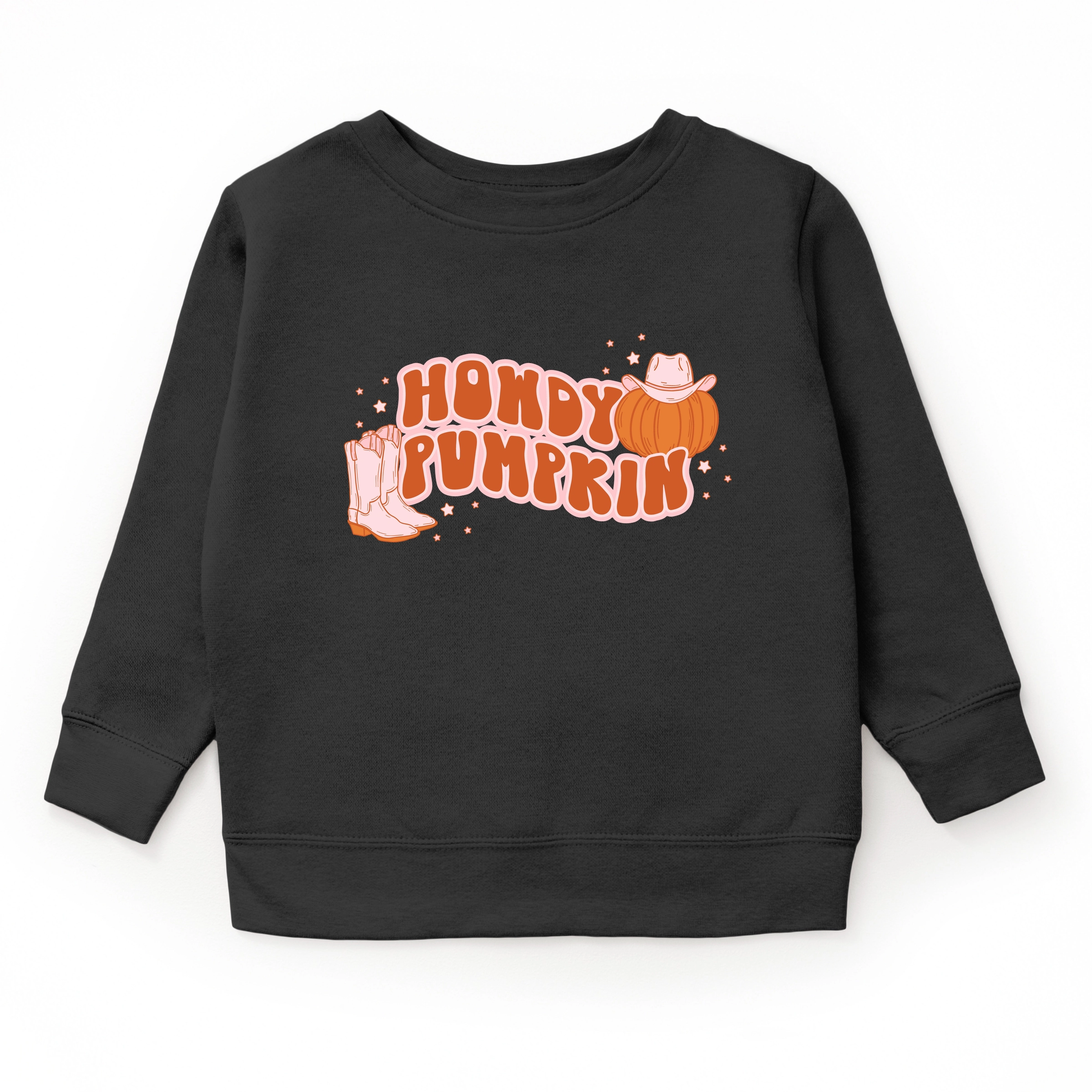 The Juniper Shop - Youth Graphic Sweatshirt Howdy Pumpkin Boots