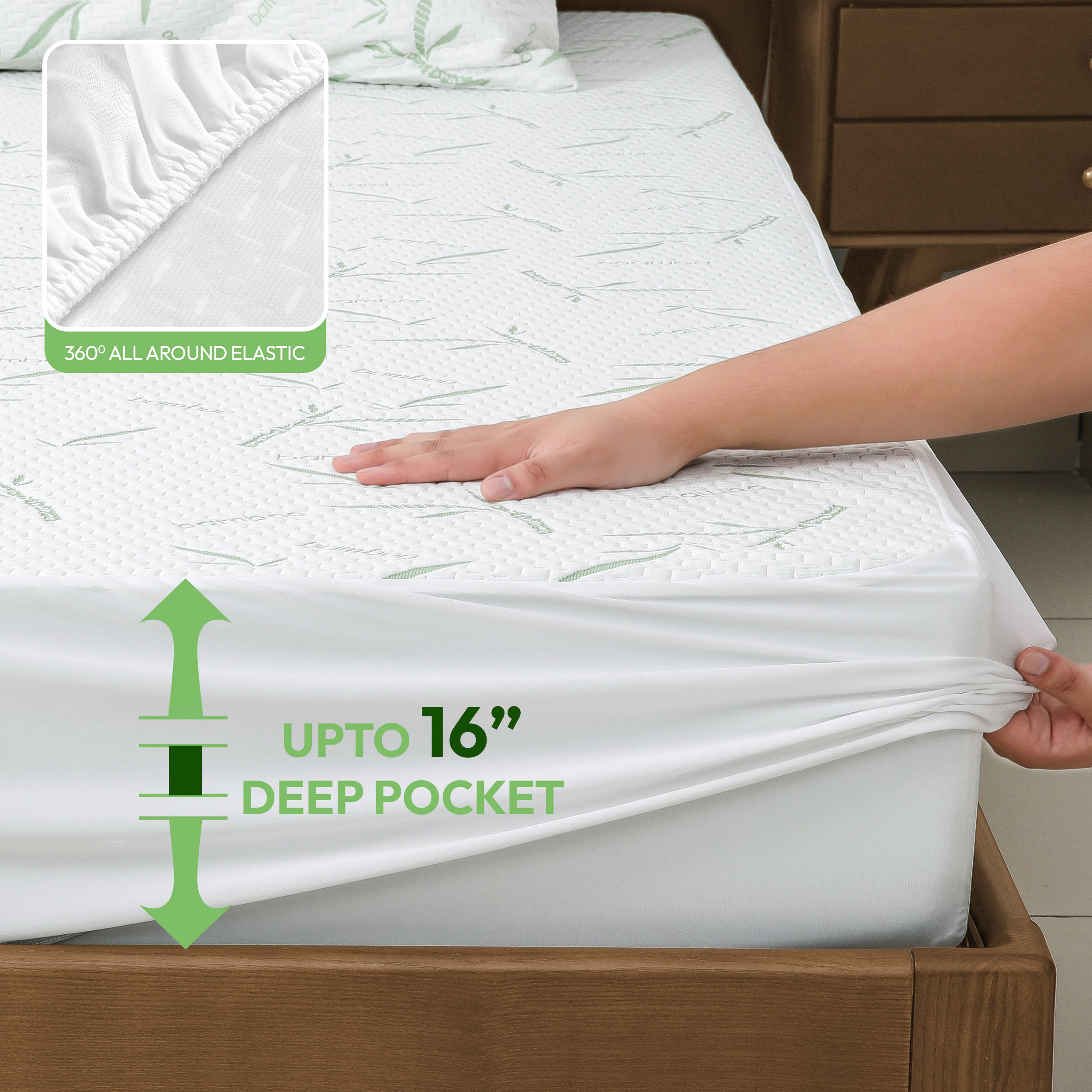 Lux Decor Collection Waterproof Rayon From Bamboo Mattress Protector