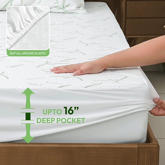 Lux Decor Collection Waterproof Rayon From Bamboo Mattress Protector