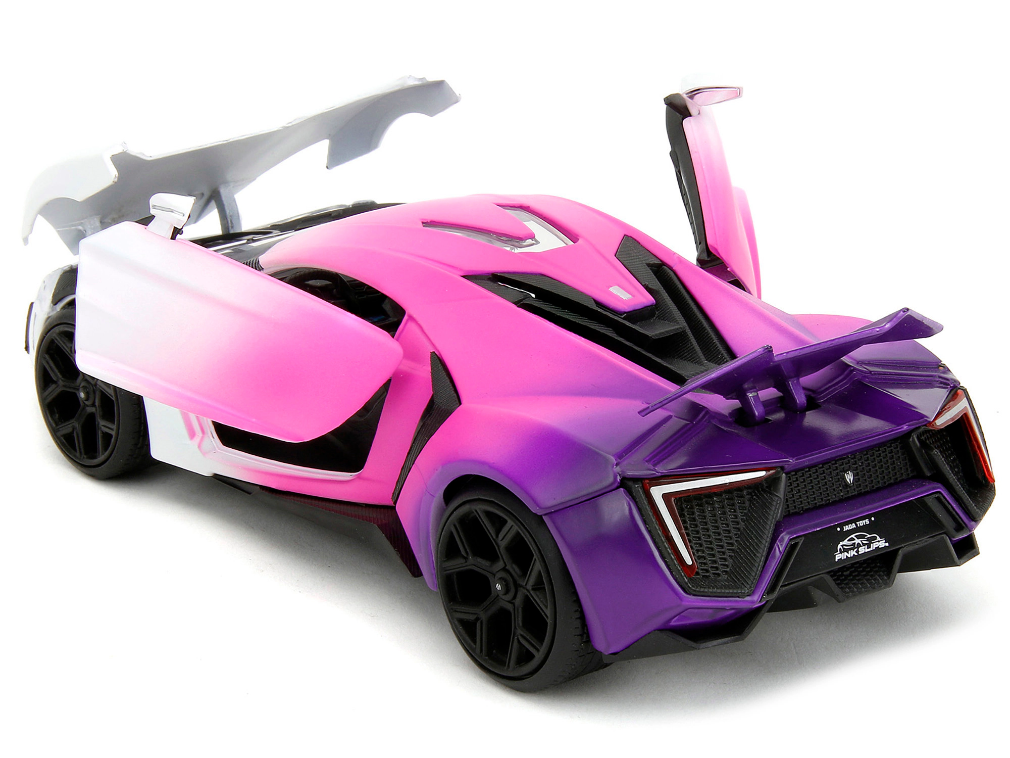 Jada Lykan Hypersport White Pink and Purple Gradient "Pink Slips" Series 1/24 Diecast Model Car by Jada