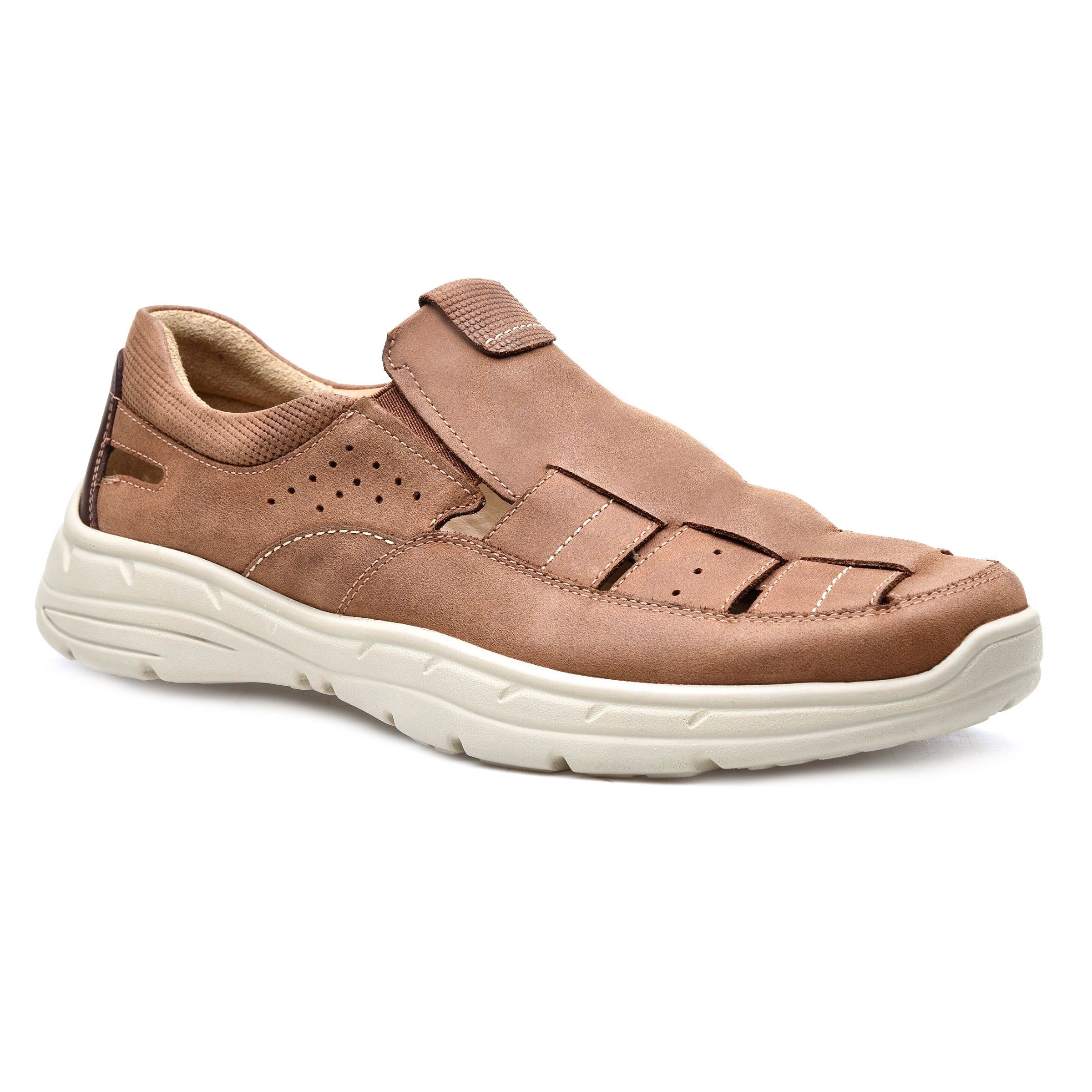Pazstor Men's Closed-Toe Leather Fisherman Sandals Abdiel